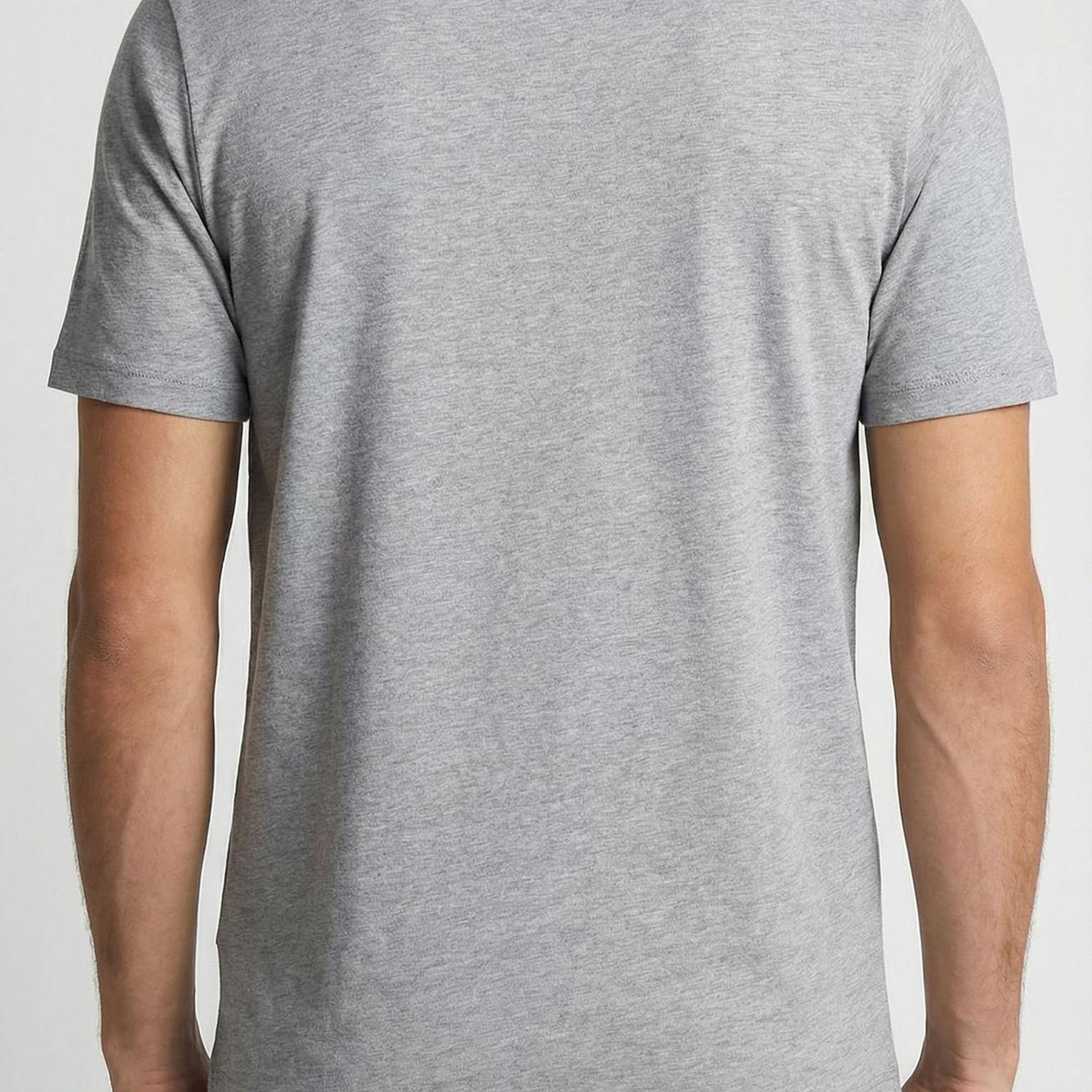 Network Erkek Gri Melanj Basic T-shirt