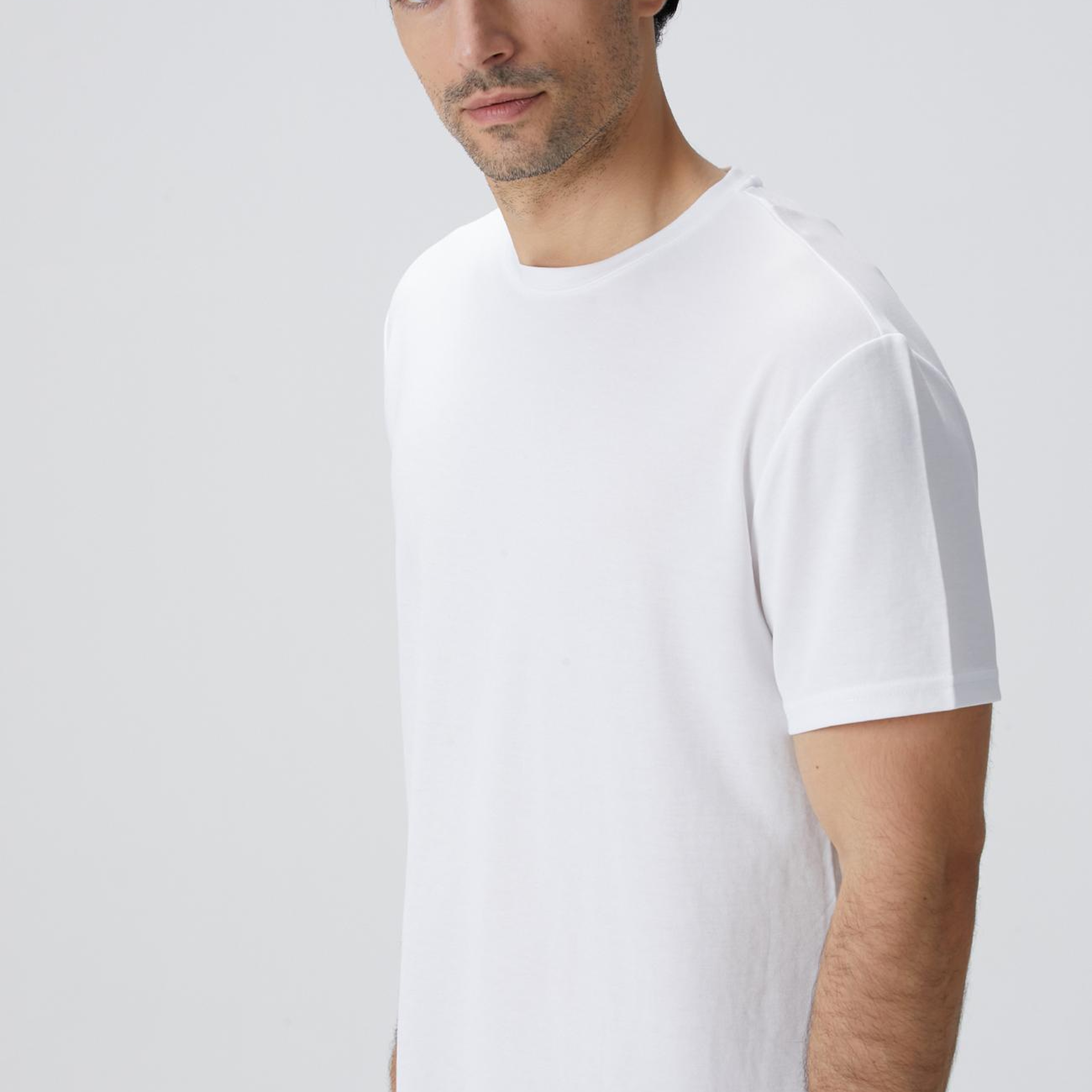 Network Erkek Beyaz Basic T-Shirt