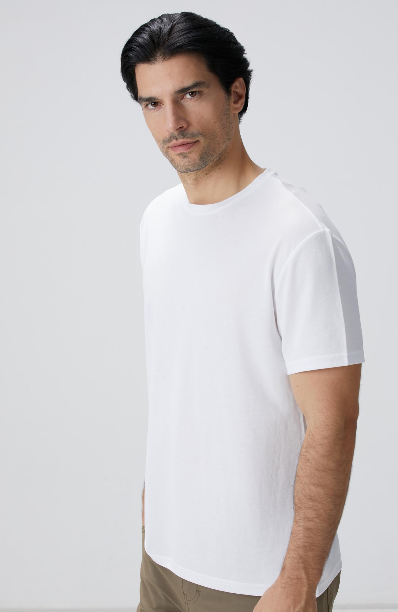 Network Erkek Beyaz Basic T-Shirt