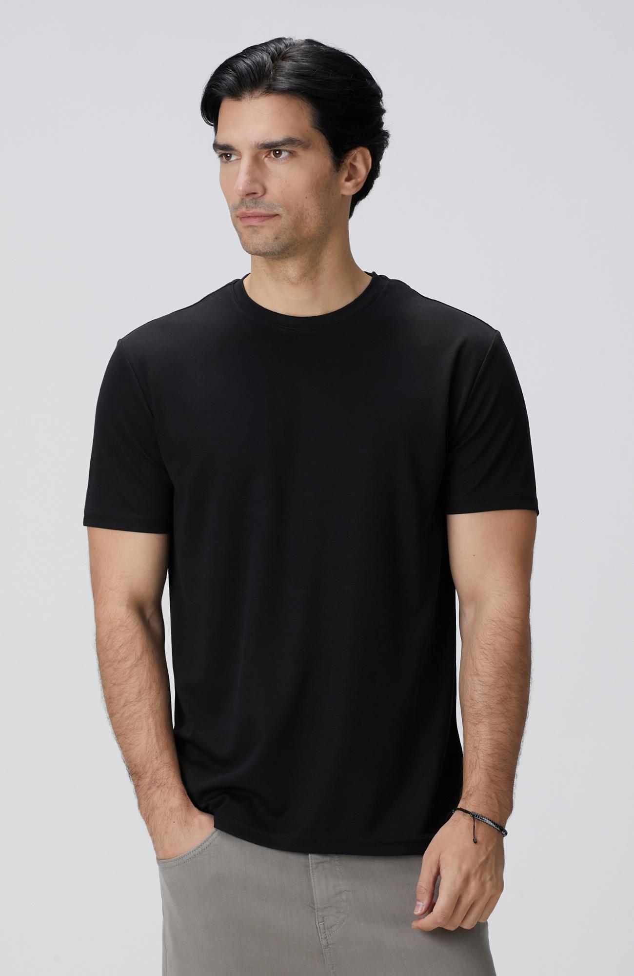 Network Erkek Siyah Basic T-Shirt
