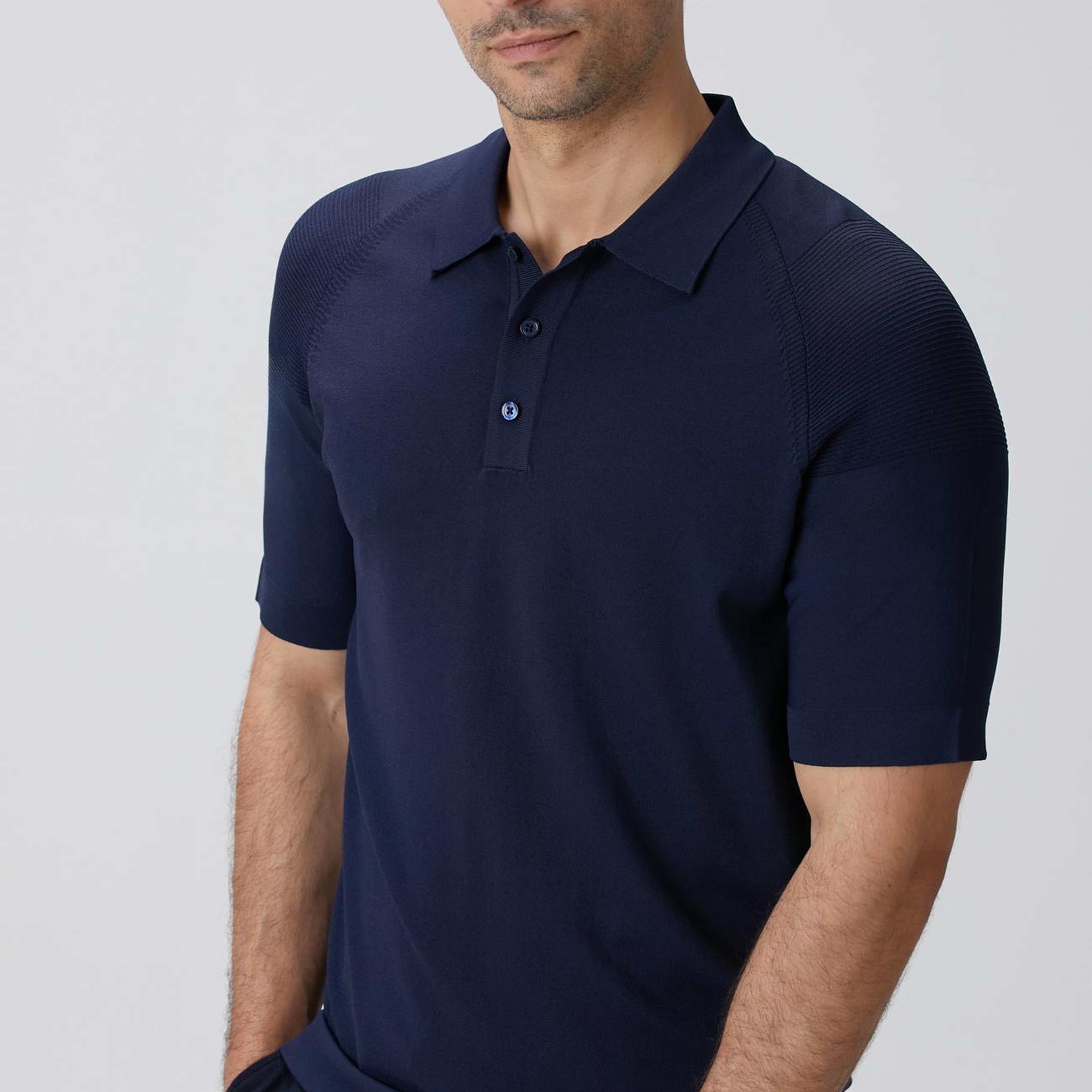 Network Erkek N-Tech Lacivert Polo Yaka Kazak