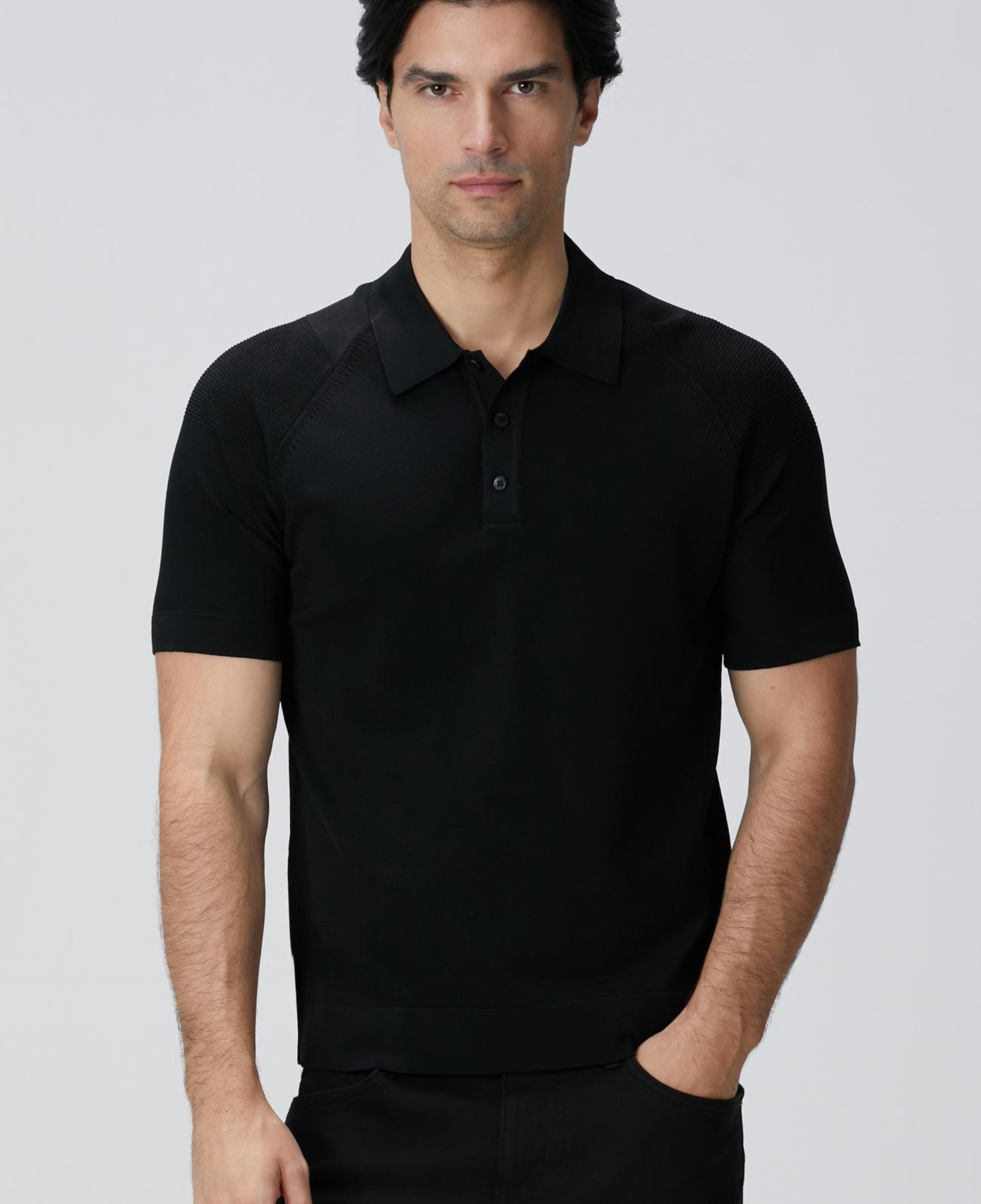 Network Erkek N-Tech Siyah Polo Yaka Kazak