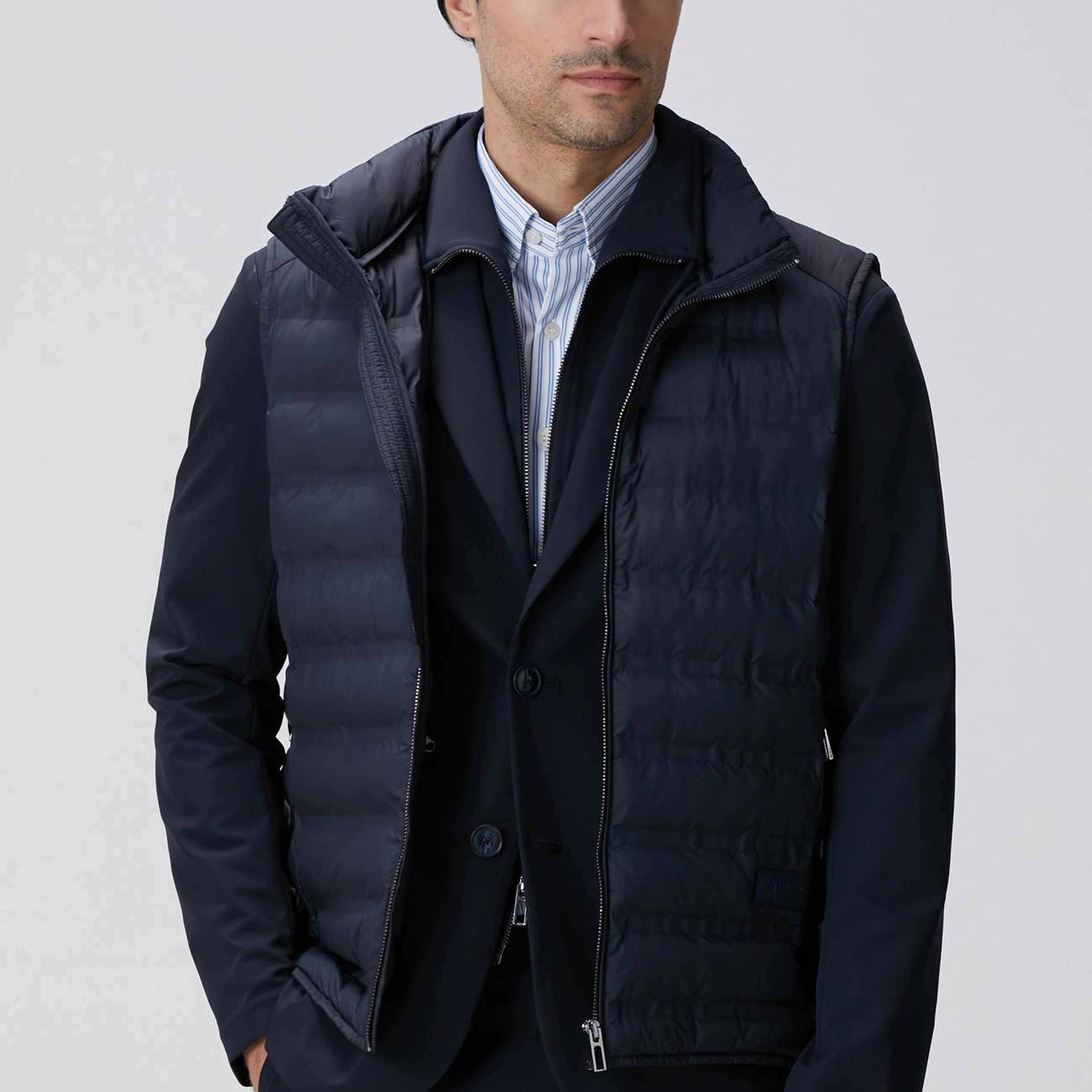 Network Erkek Lacivert Puffer Casual Yelek