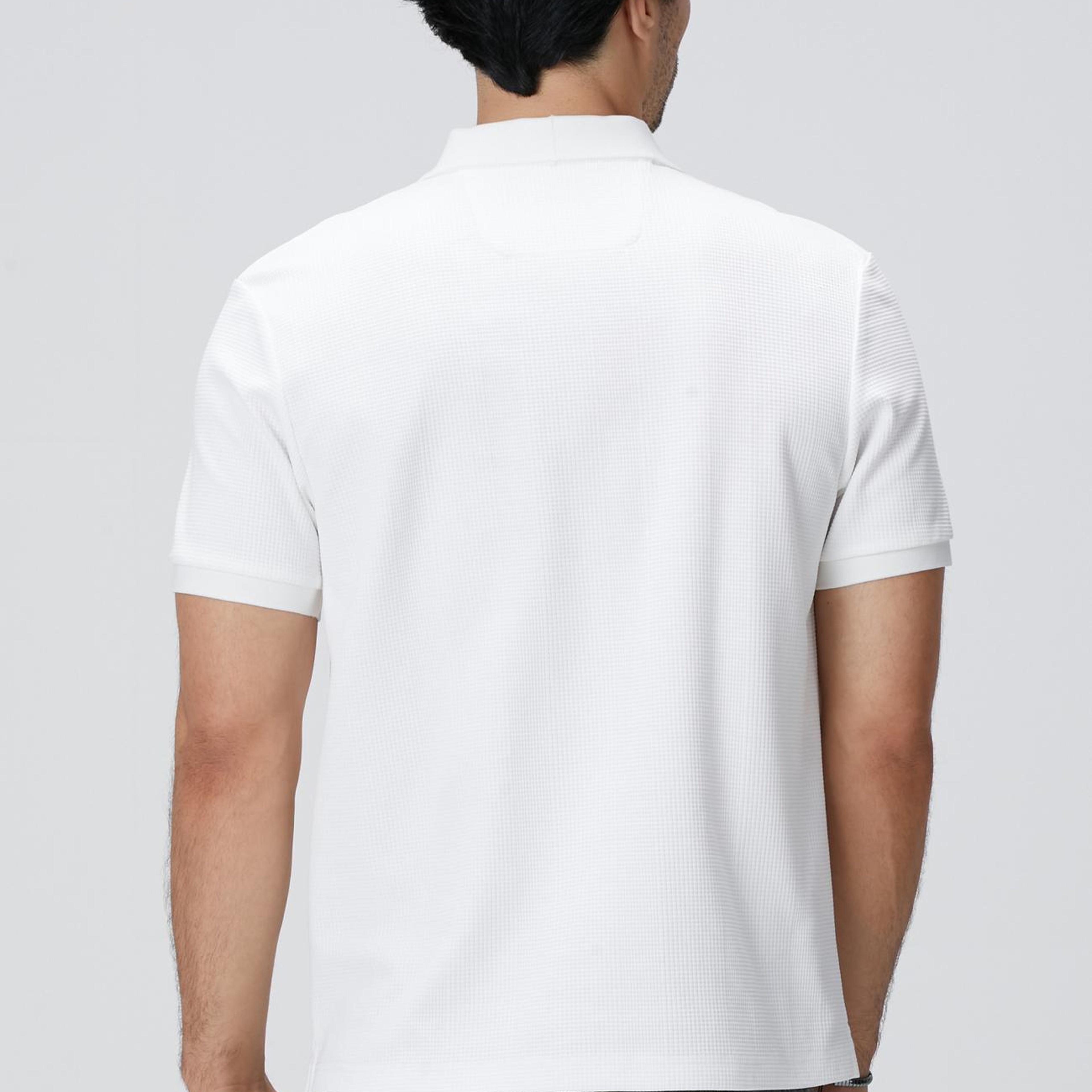 Network Erkek Beyaz Waffle Dokulu T-Shirt