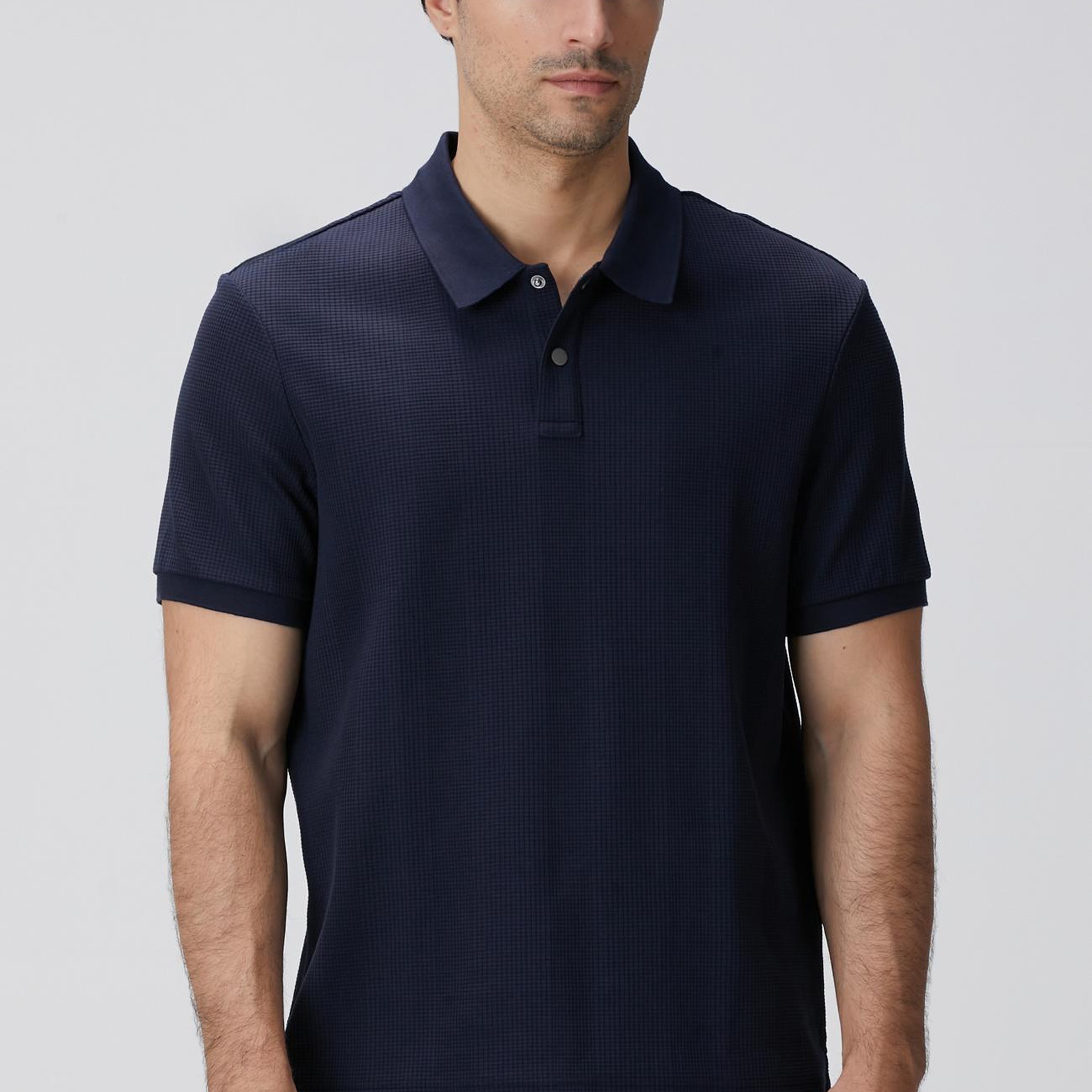 Network Erkek Lacivert Waffle Dokulu T-Shirt