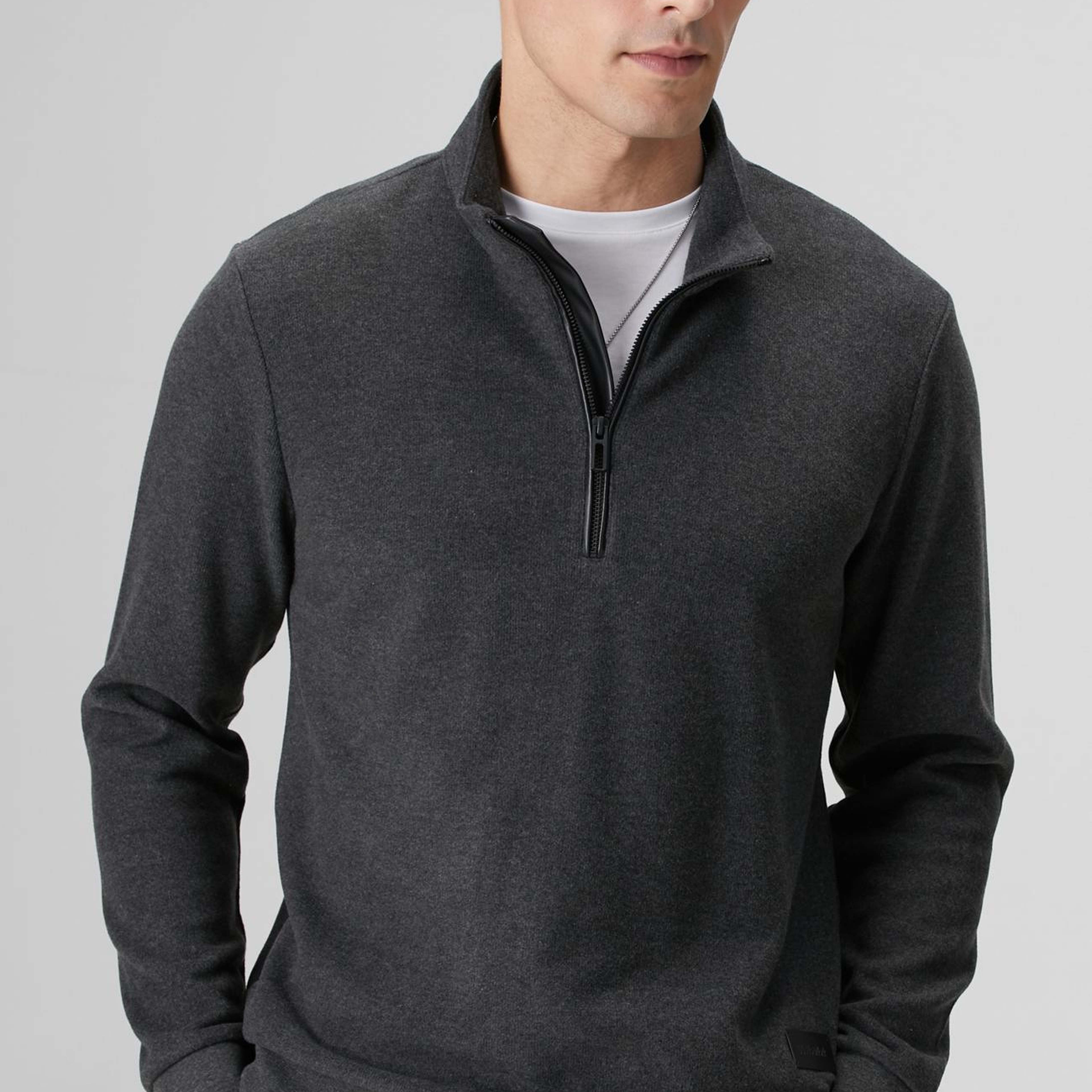 Network Erkek Antrasit Dik Yaka Fermuarlı Sweatshirt