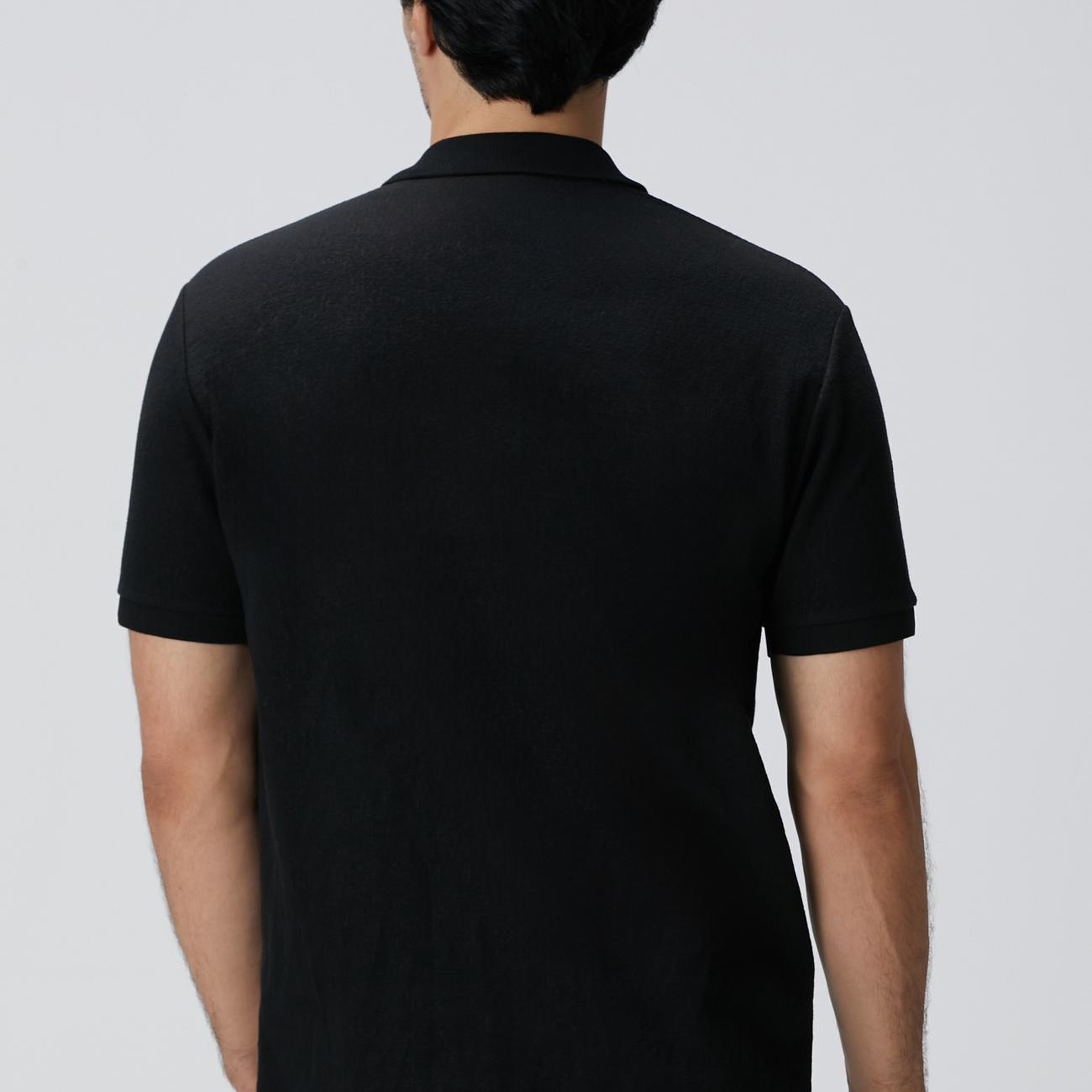 Network Erkek Siyah Polo Yaka T-Shirt