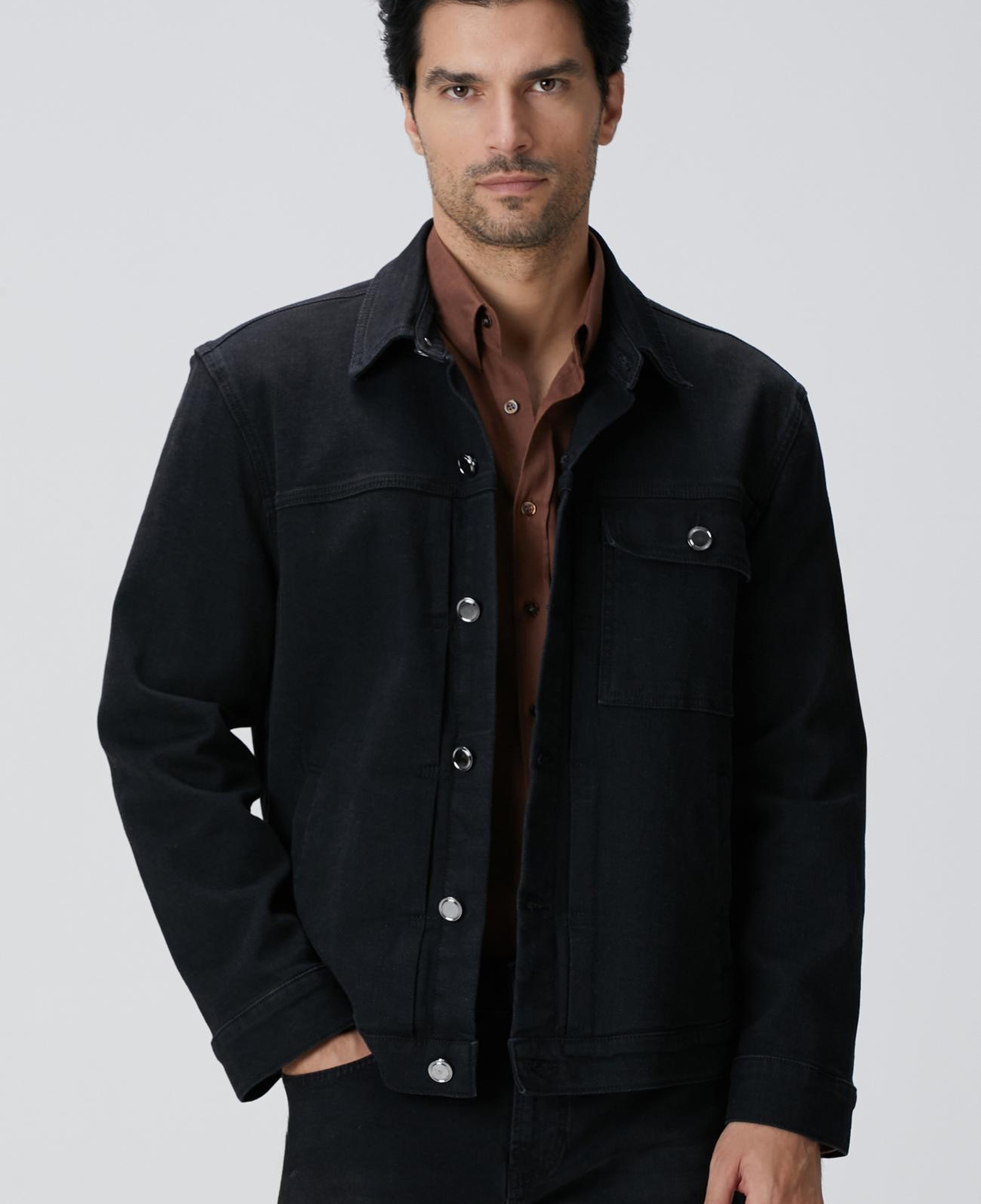 Network Erkek Siyah Denim Mont