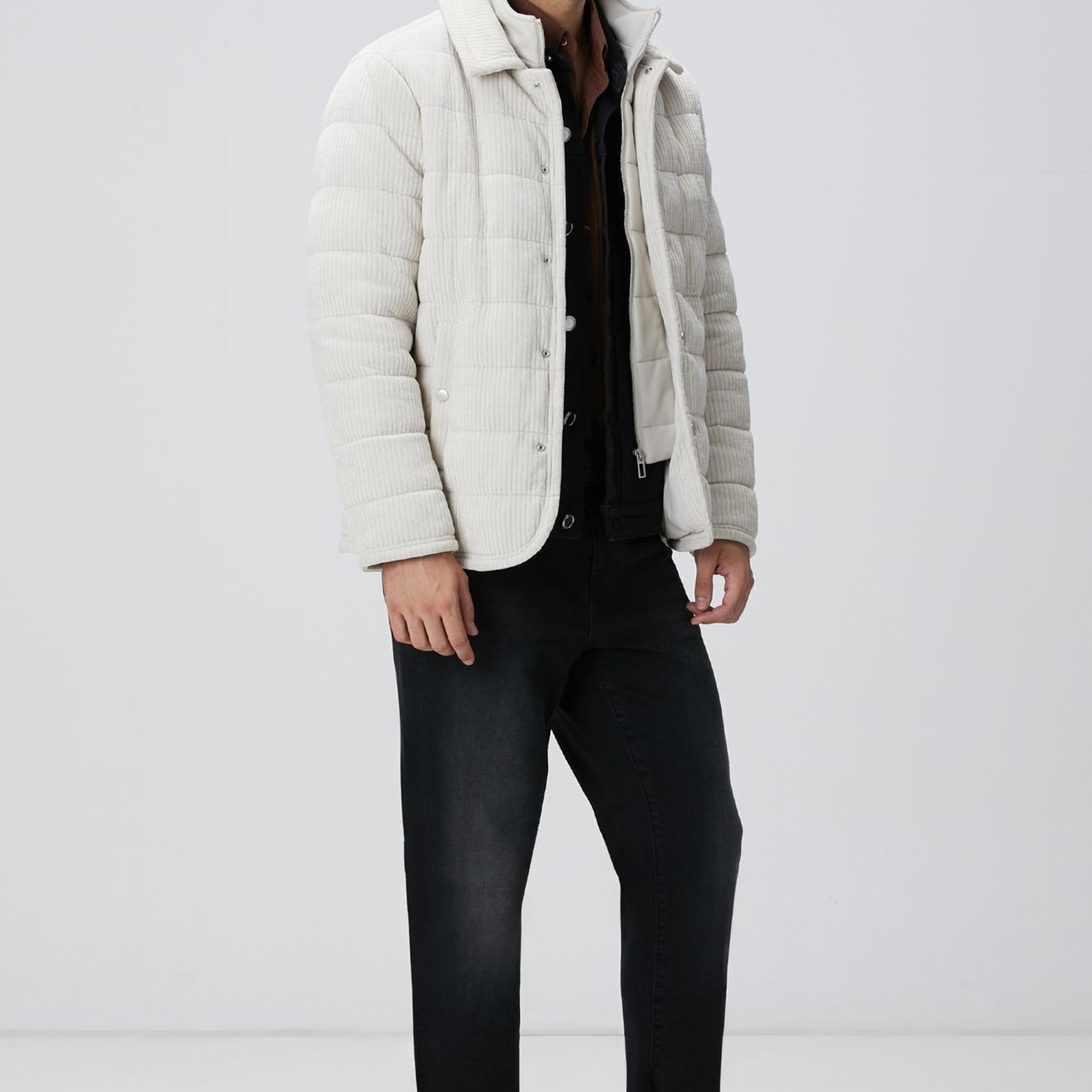 Network Erkek Siyah Denim Mont