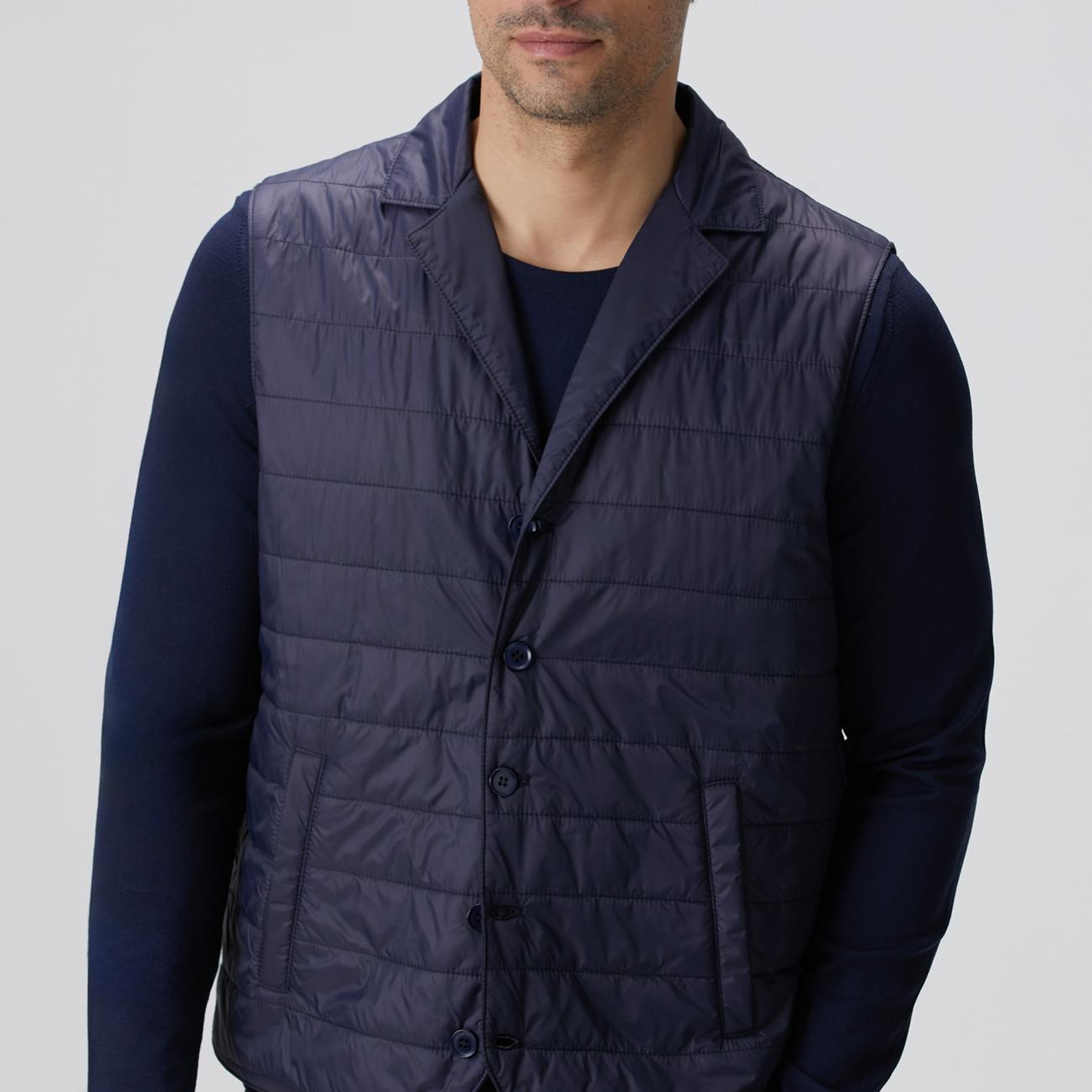 Network Erkek Lacivert Puffer Casual Yelek