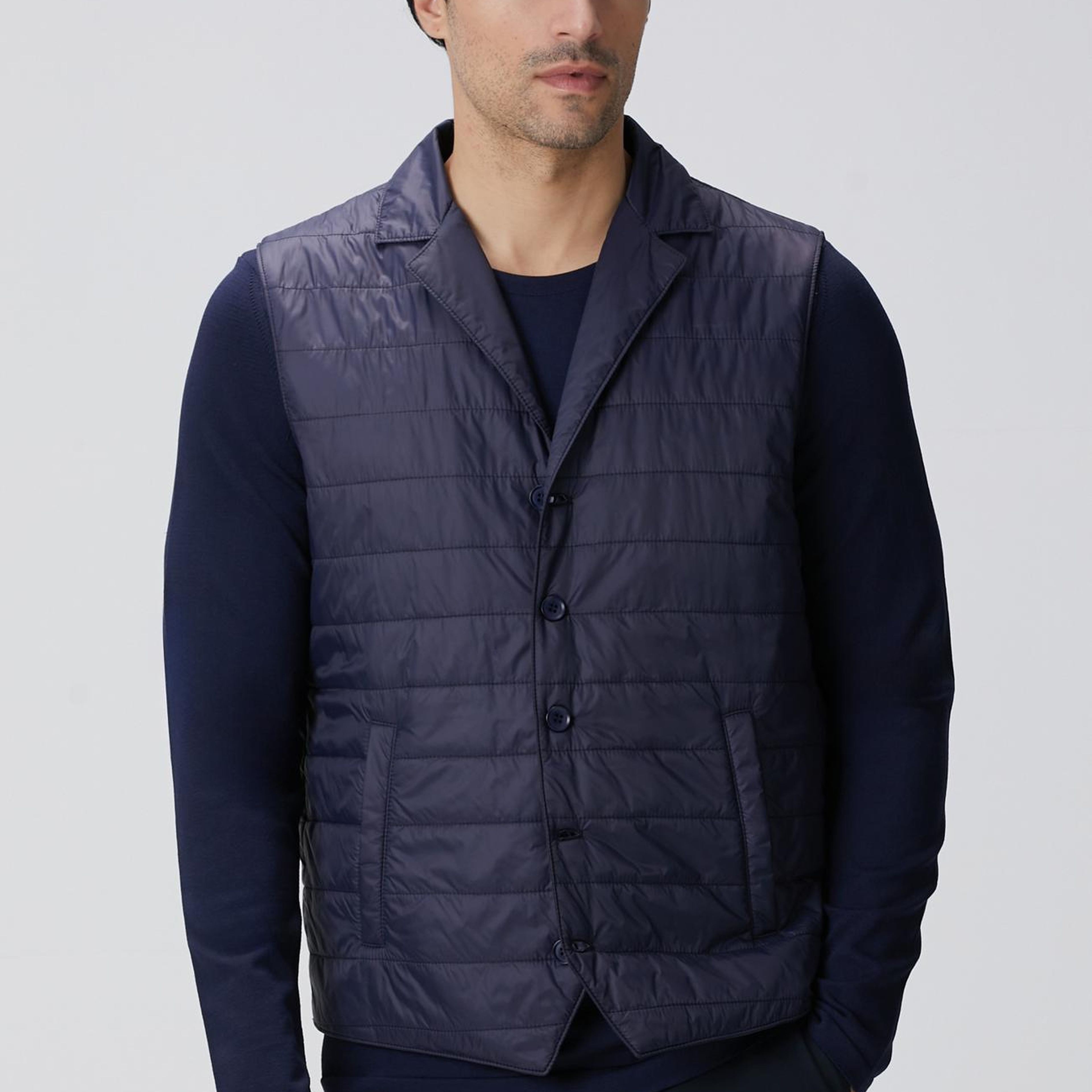 Network Erkek Lacivert Puffer Casual Yelek