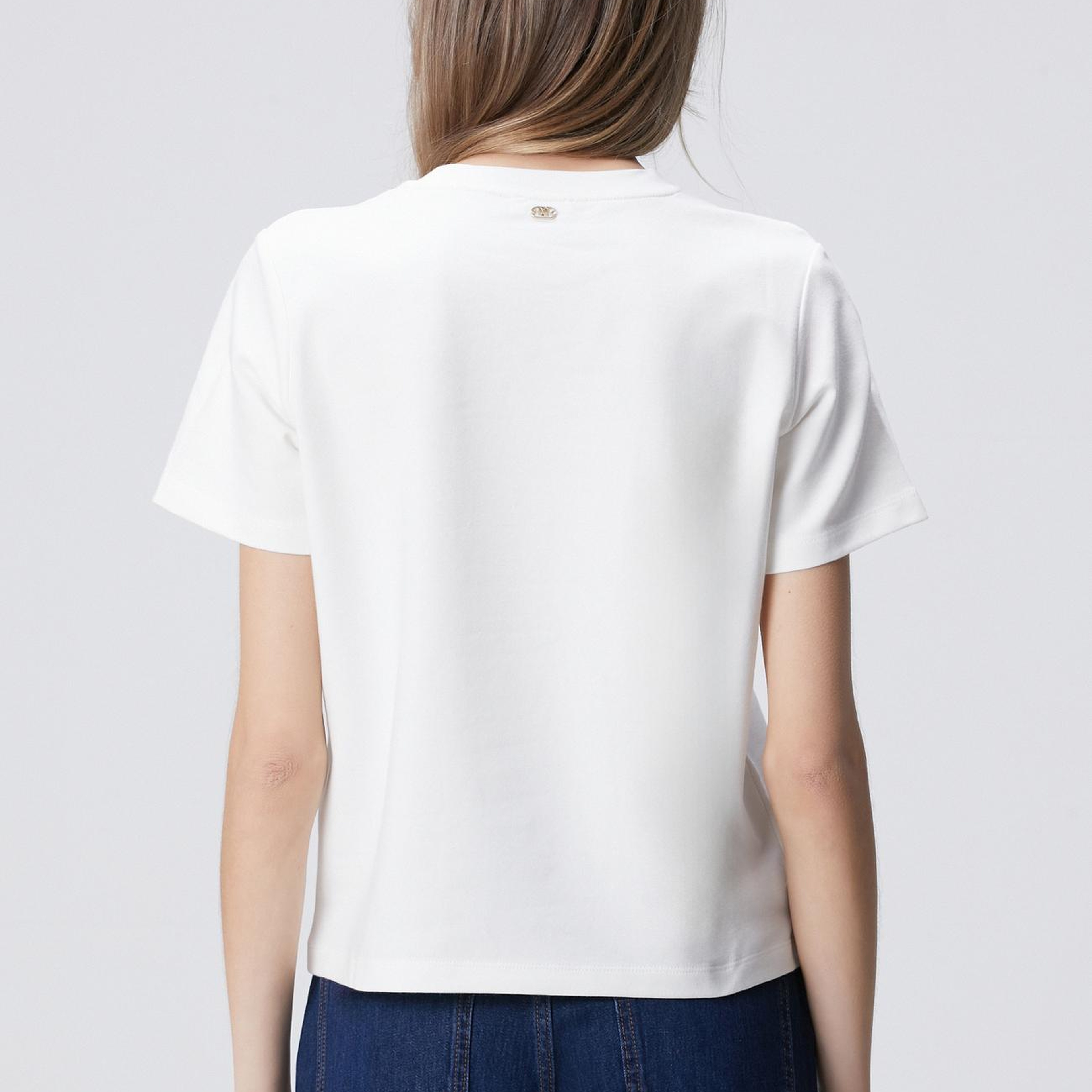 Network Kadın Beyaz Basic T-shirt