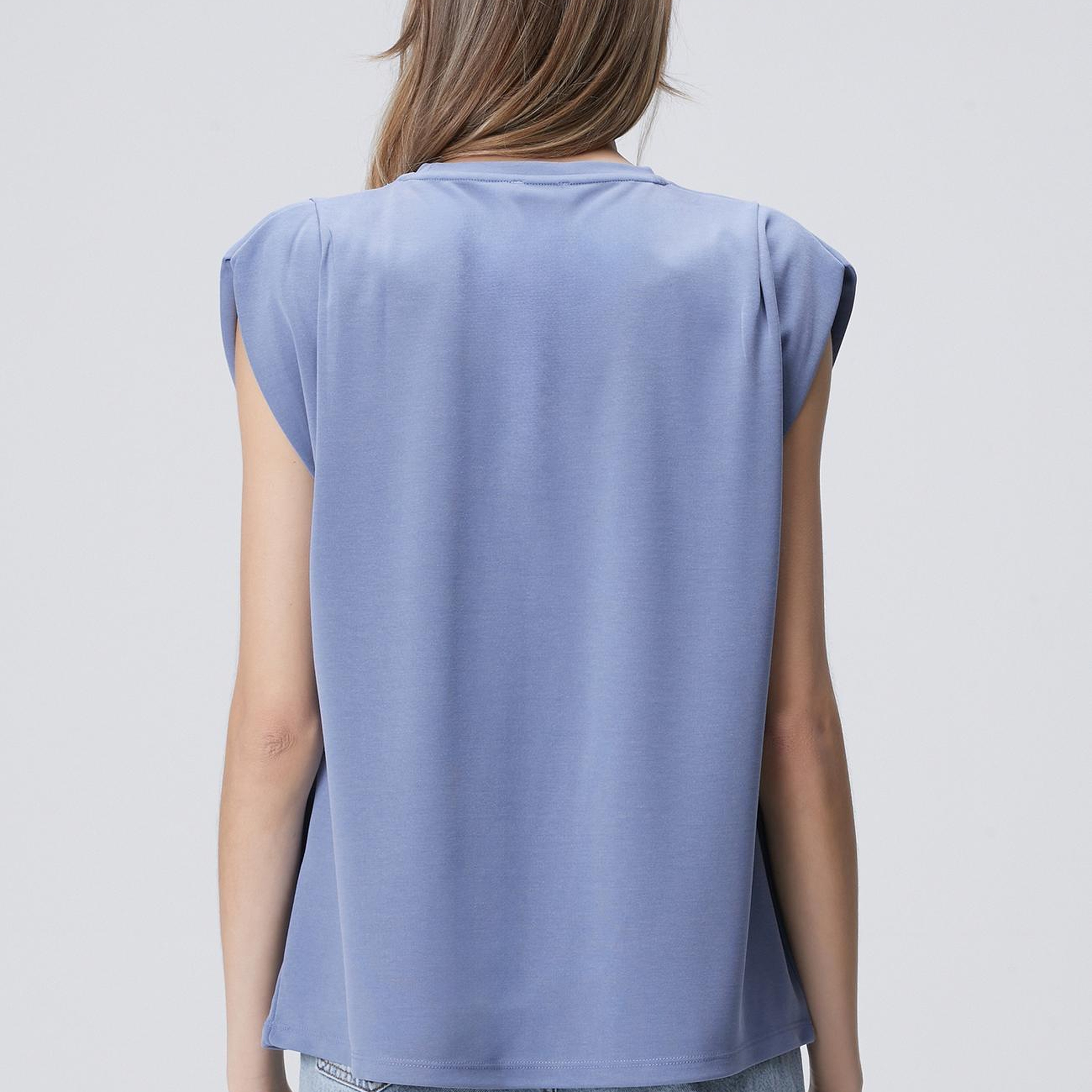 Network Kadın Mavi Modal Karışımlı T-shirt