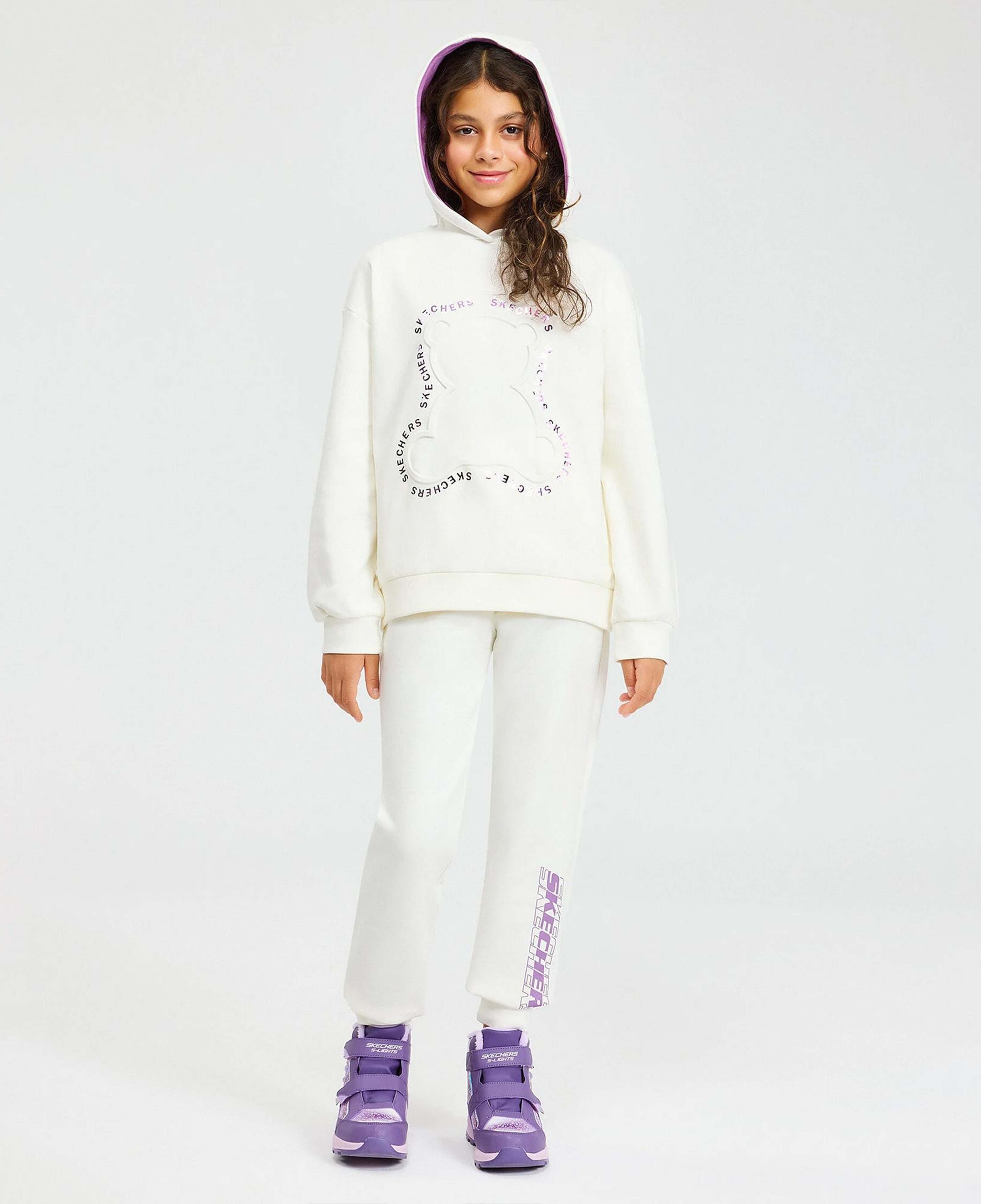 Skechers G 2Xi-Lock Loose Fit Sweatshirt Çocuk Beyaz Sweatshirt
