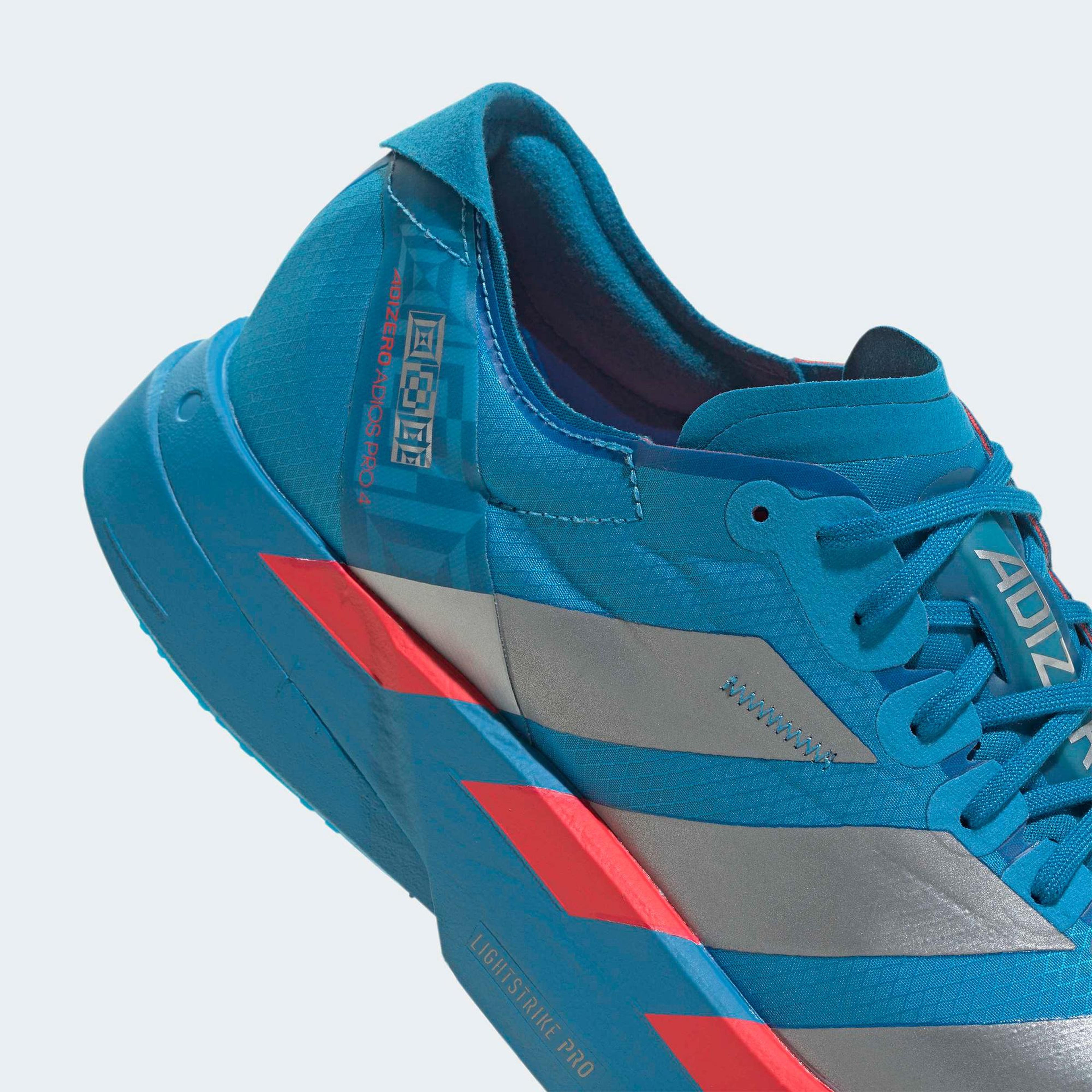 adidas Adizero Adios Pro 4 Erkek Mavi Koşu Ayakkabısı