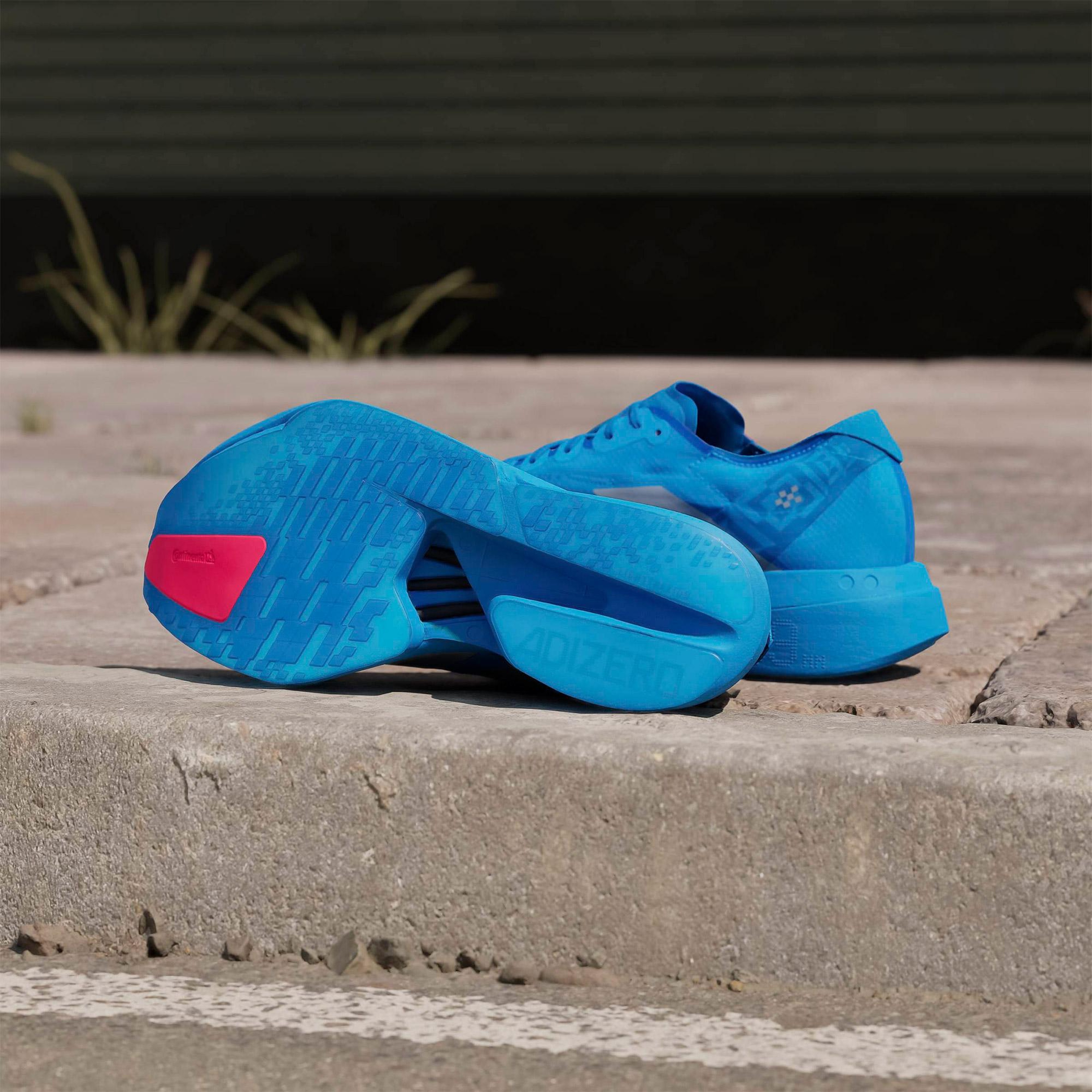 adidas Adizero Adios Pro 4 Erkek Mavi Koşu Ayakkabısı