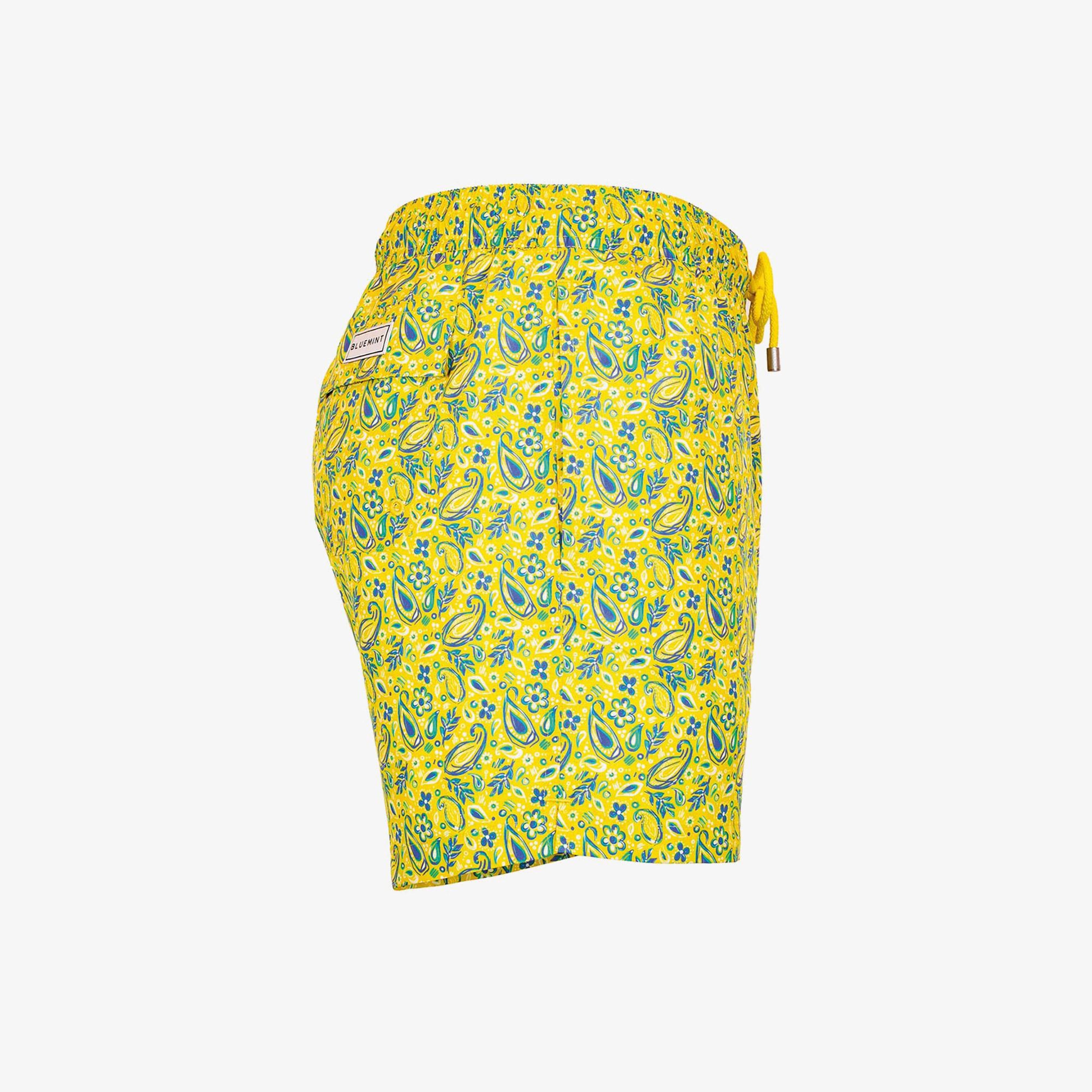 Bluemint Logan Erkek Paisley Sarı Deniz Şortu