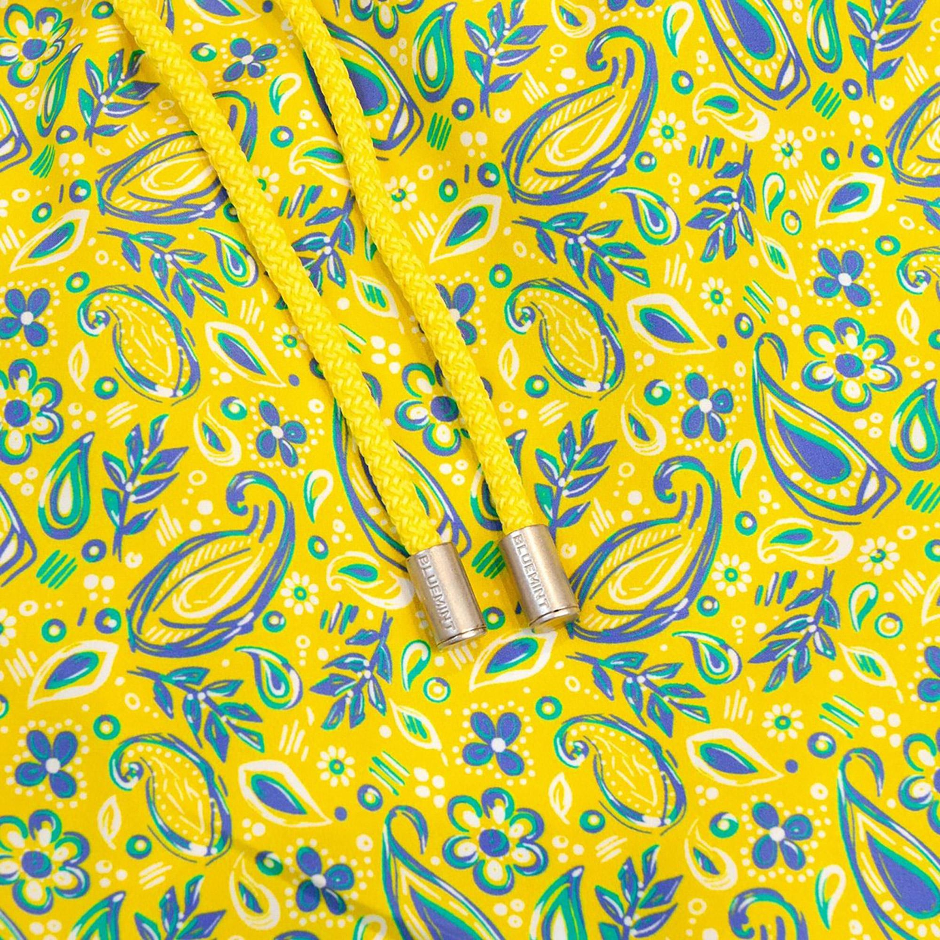 Bluemint Logan Erkek Paisley Sarı Deniz Şortu