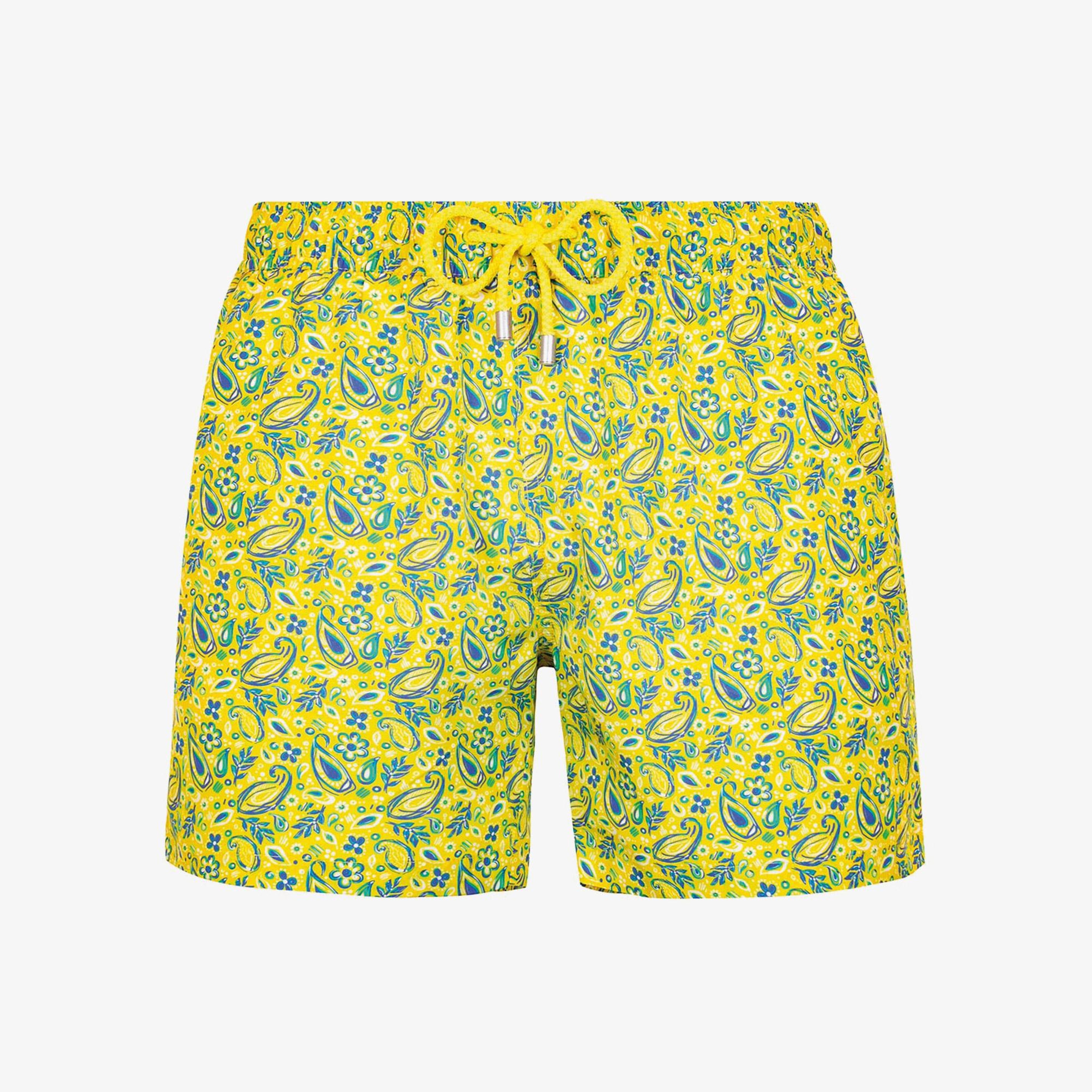 Bluemint Logan Erkek Paisley Sarı Deniz Şortu