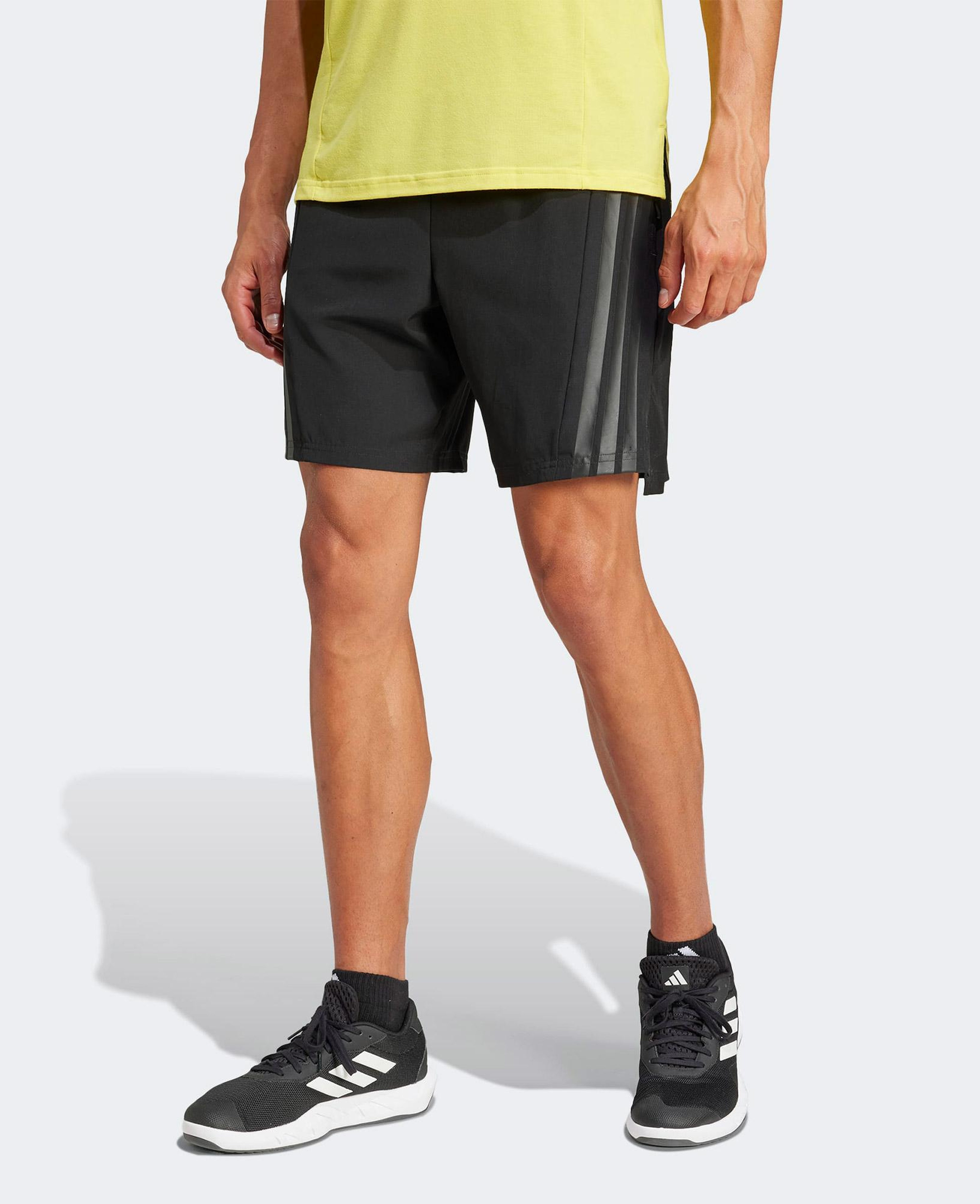 adidas Designed For Training 3 Stripes Erkek Siyah Antrenman Şortu