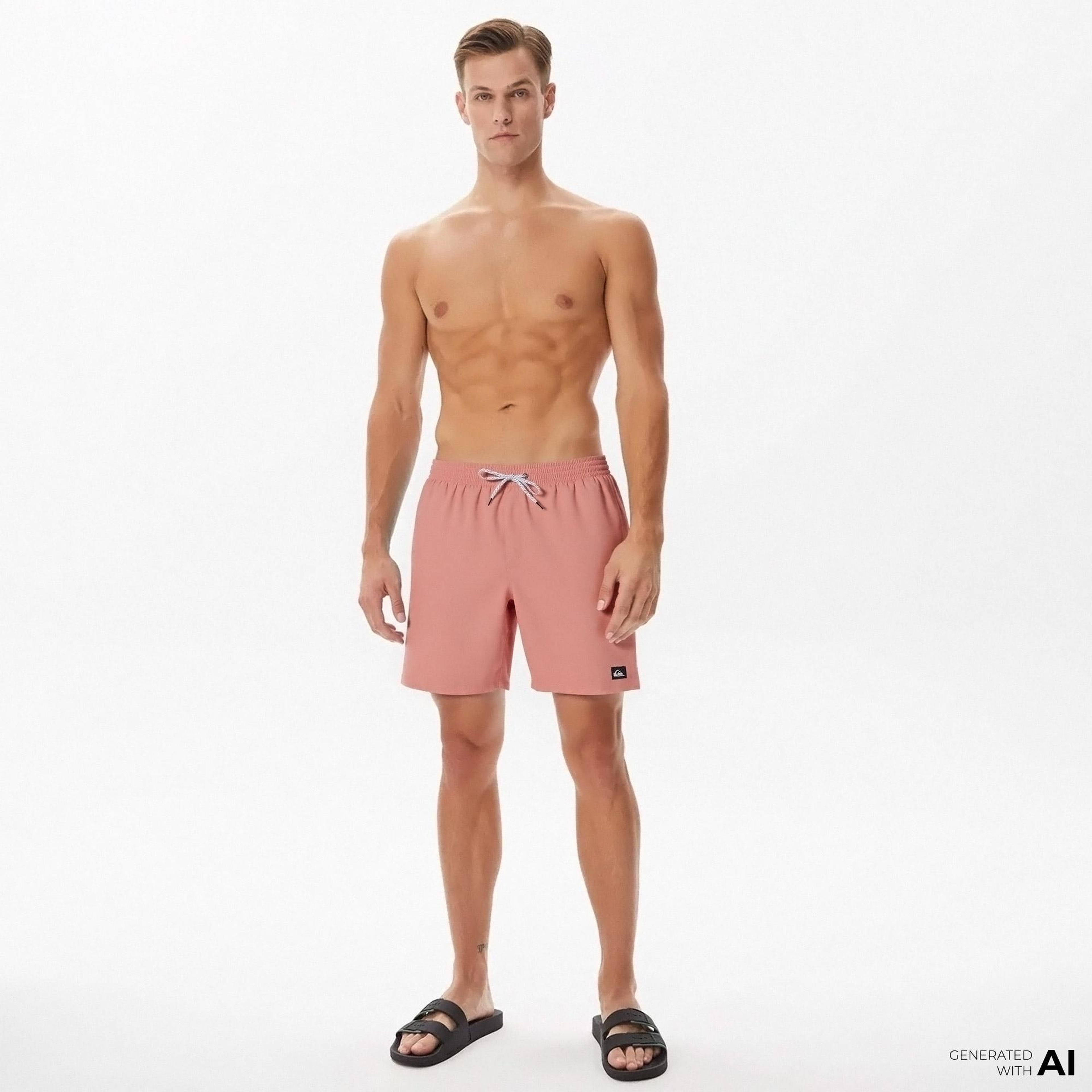 Quiksilver Everyday Solid 15 Erkek Pembe Deniz Şortu