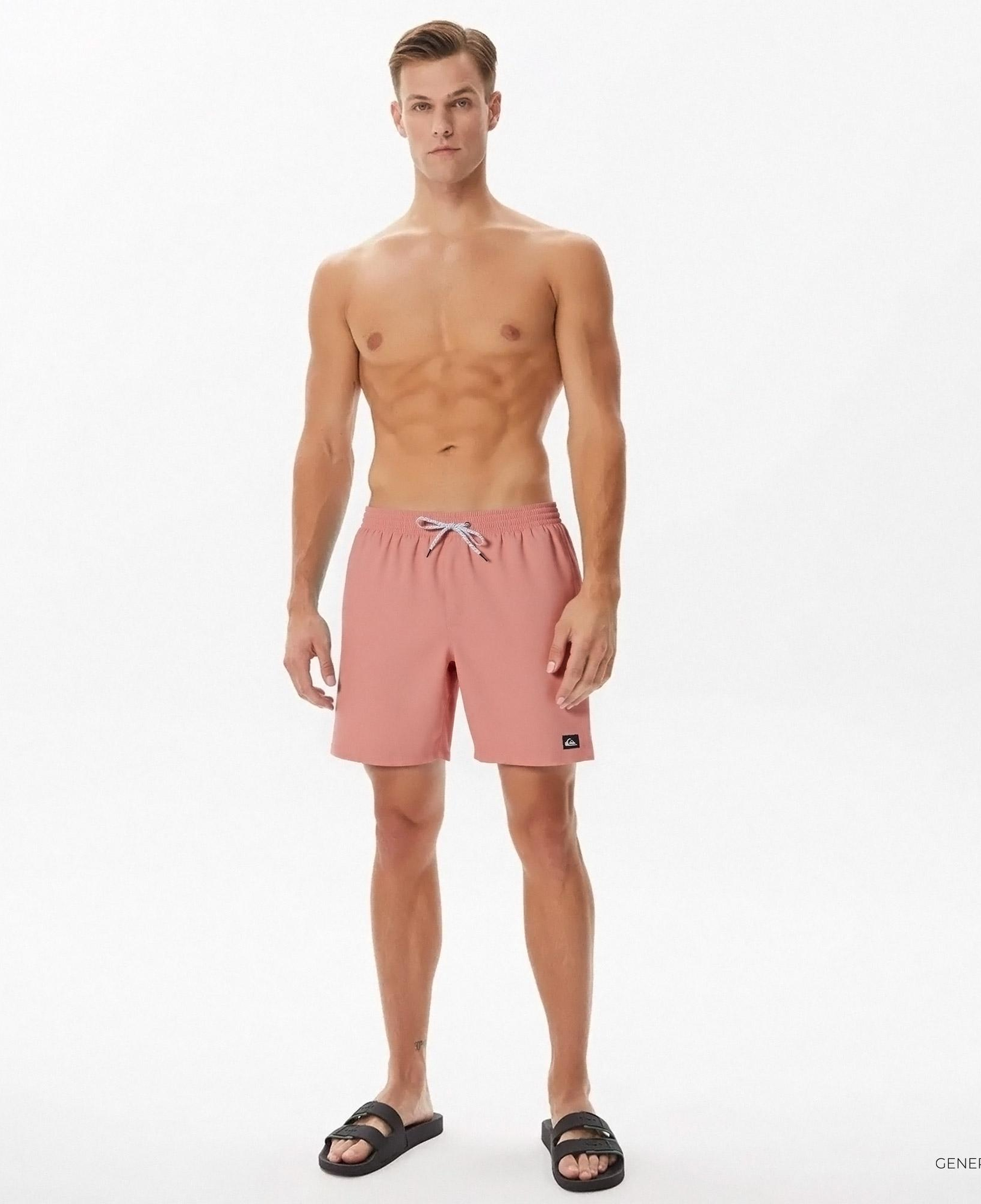 Quiksilver Everyday Solid 15 Erkek Pembe Deniz Şortu