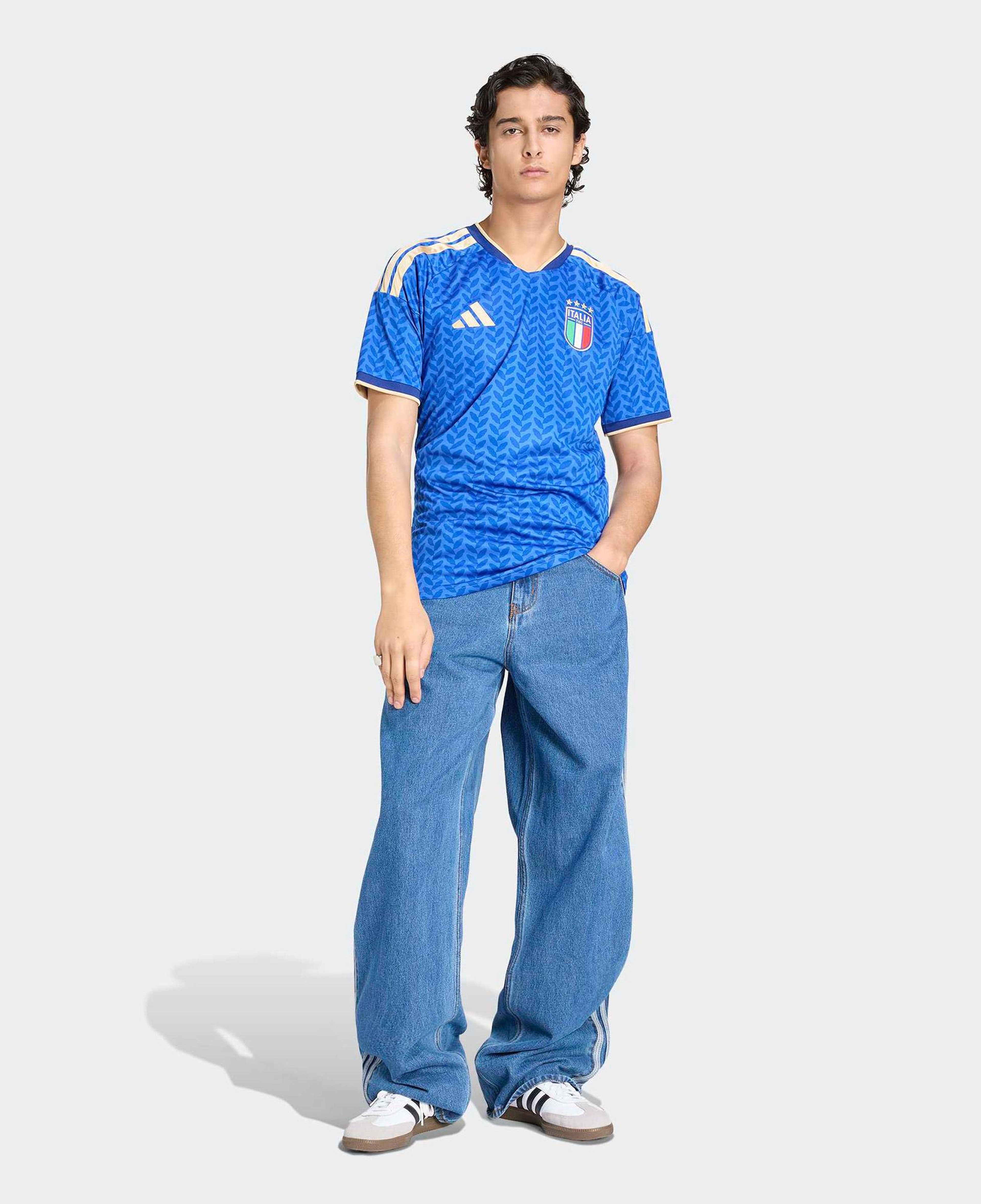 adidas İtalya 26 İç Saha Erkek Mavi Forma
