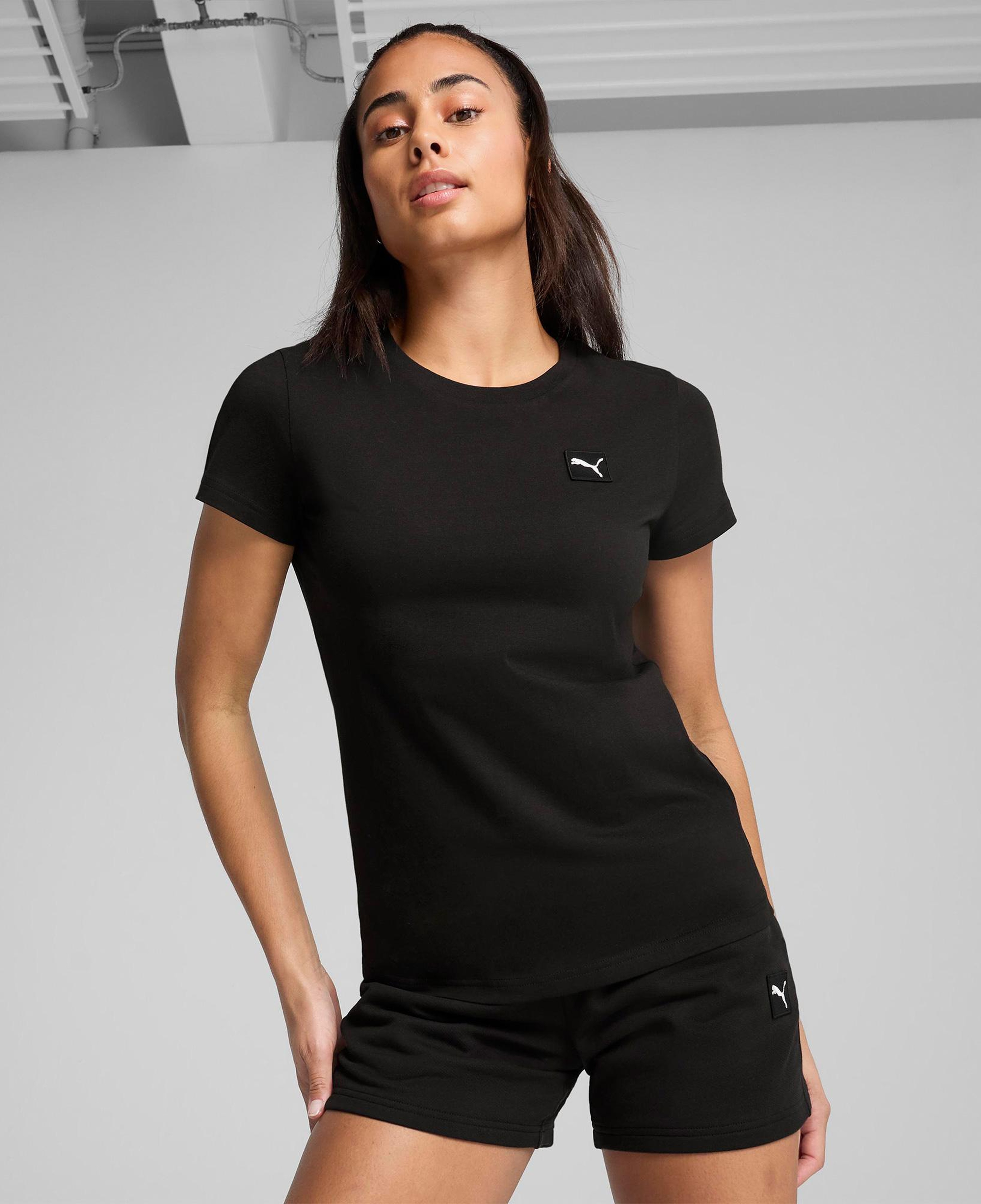 Puma Ess Elevated Kadın Siyah T-Shirt