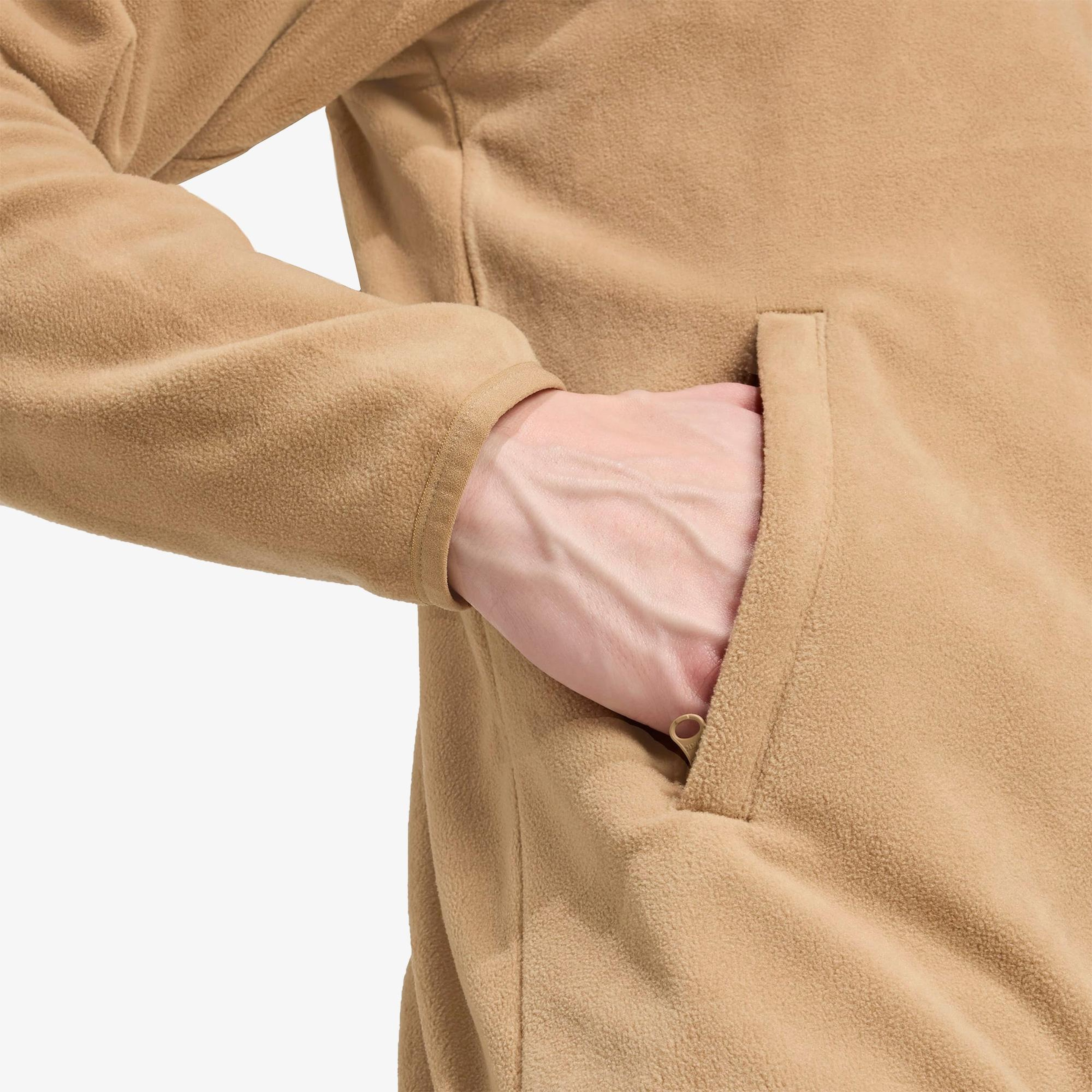 adidas Multi Essentials Full Zip Fleece Erkek Kahverengi Yürüyüş Polar
