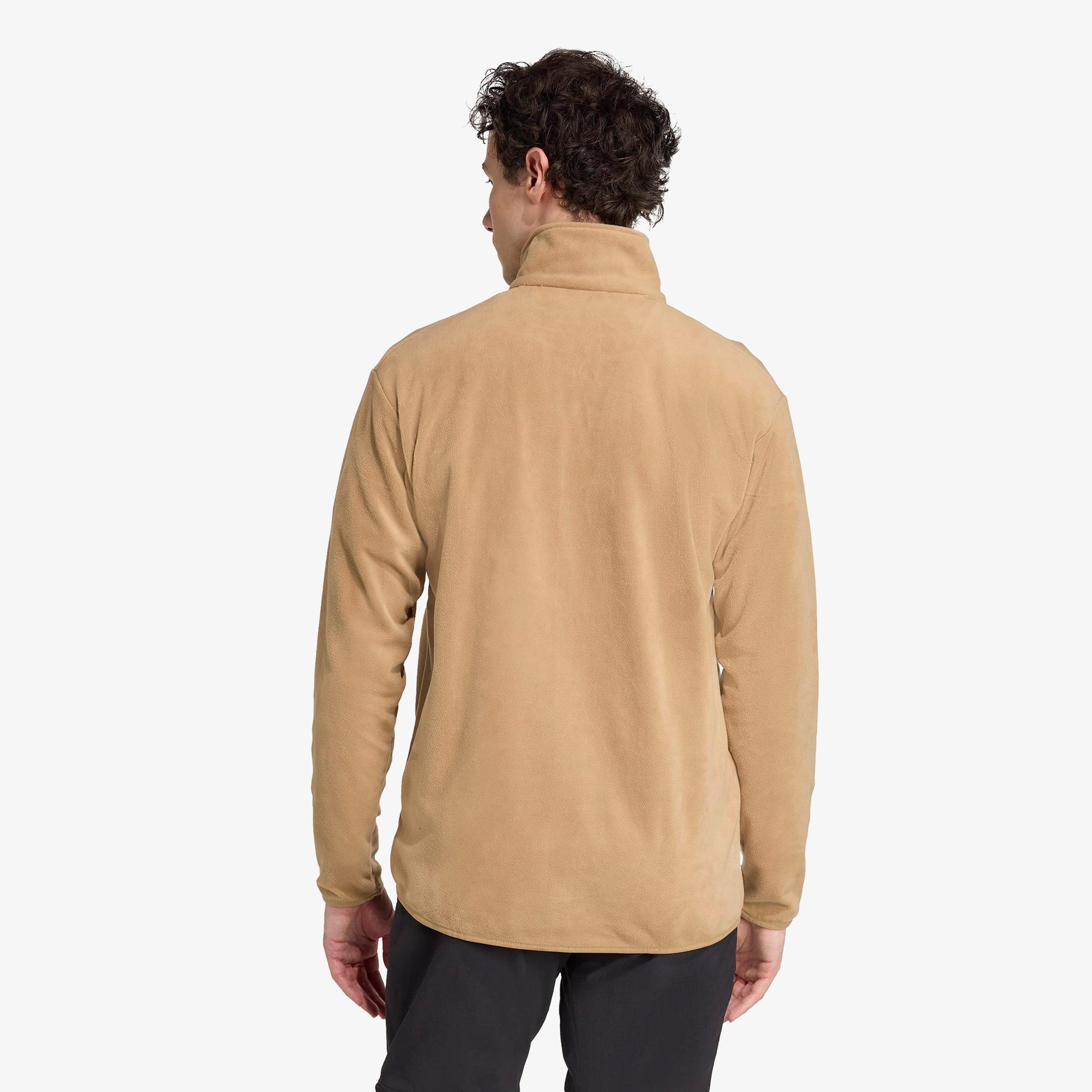 adidas Multi Essentials Full Zip Fleece Erkek Kahverengi Yürüyüş Polar