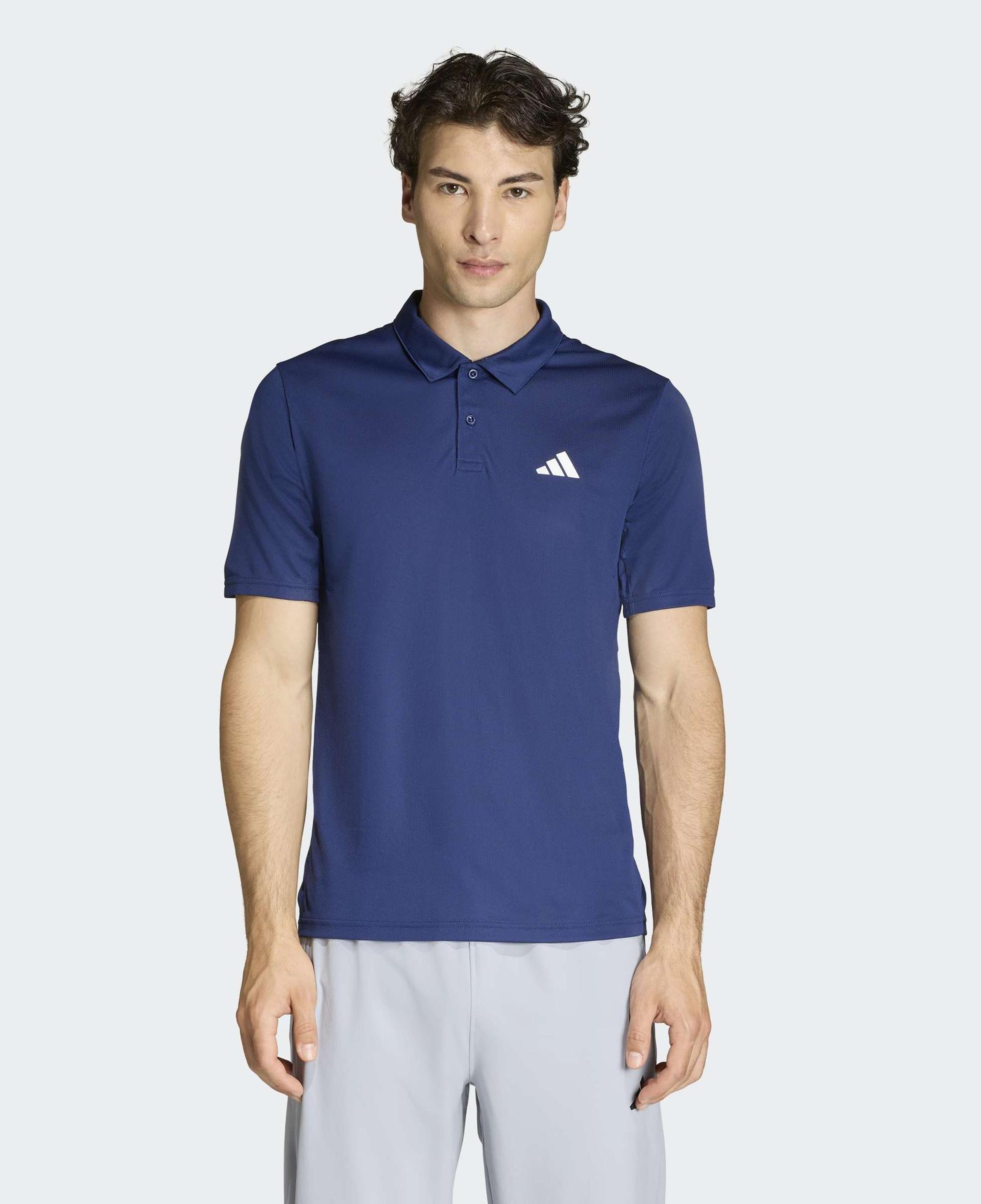 adidas Workout Essentials Base Erkek Mavi Antrenman Polo