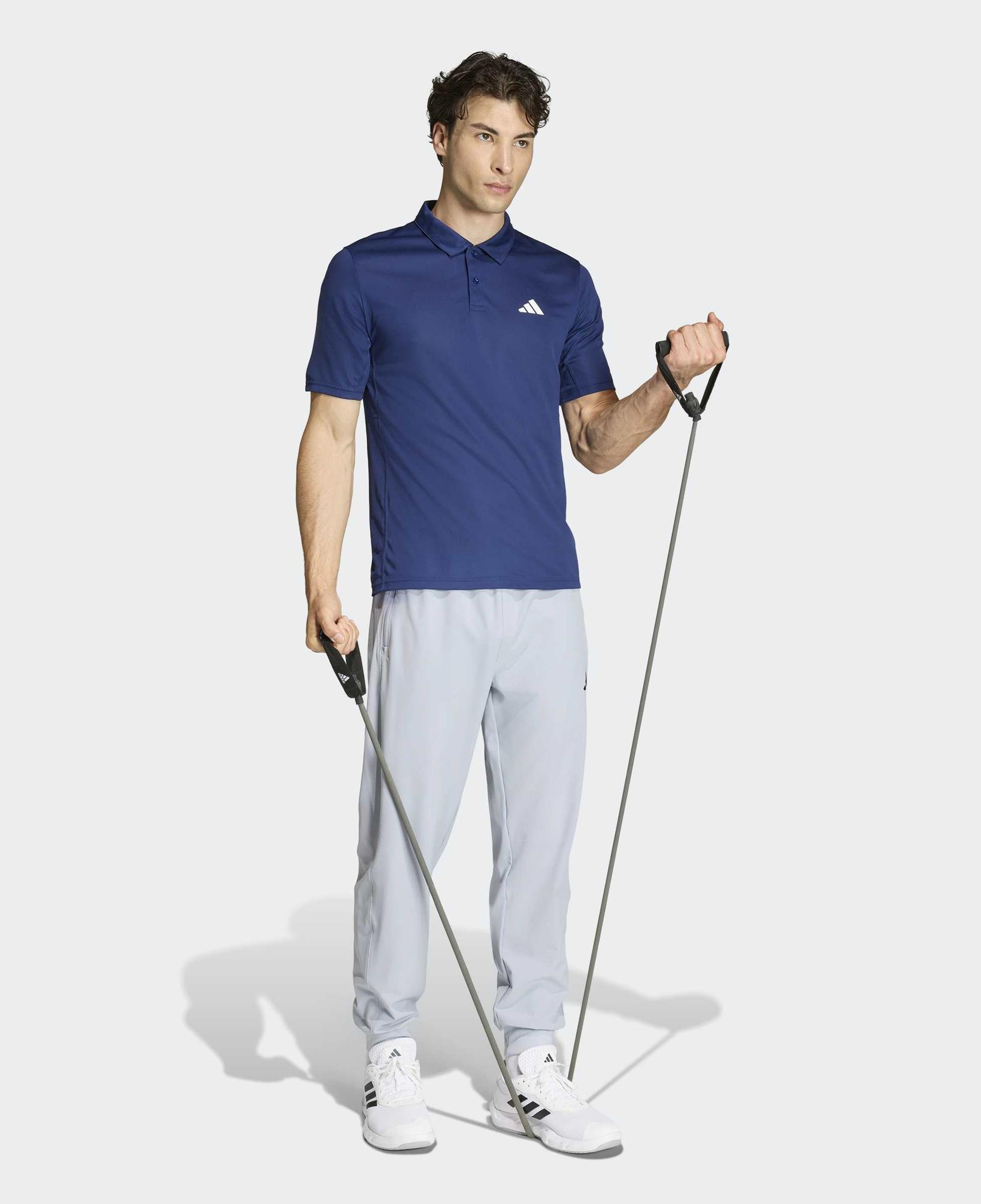 adidas Workout Essentials Base Erkek Mavi Antrenman Polo