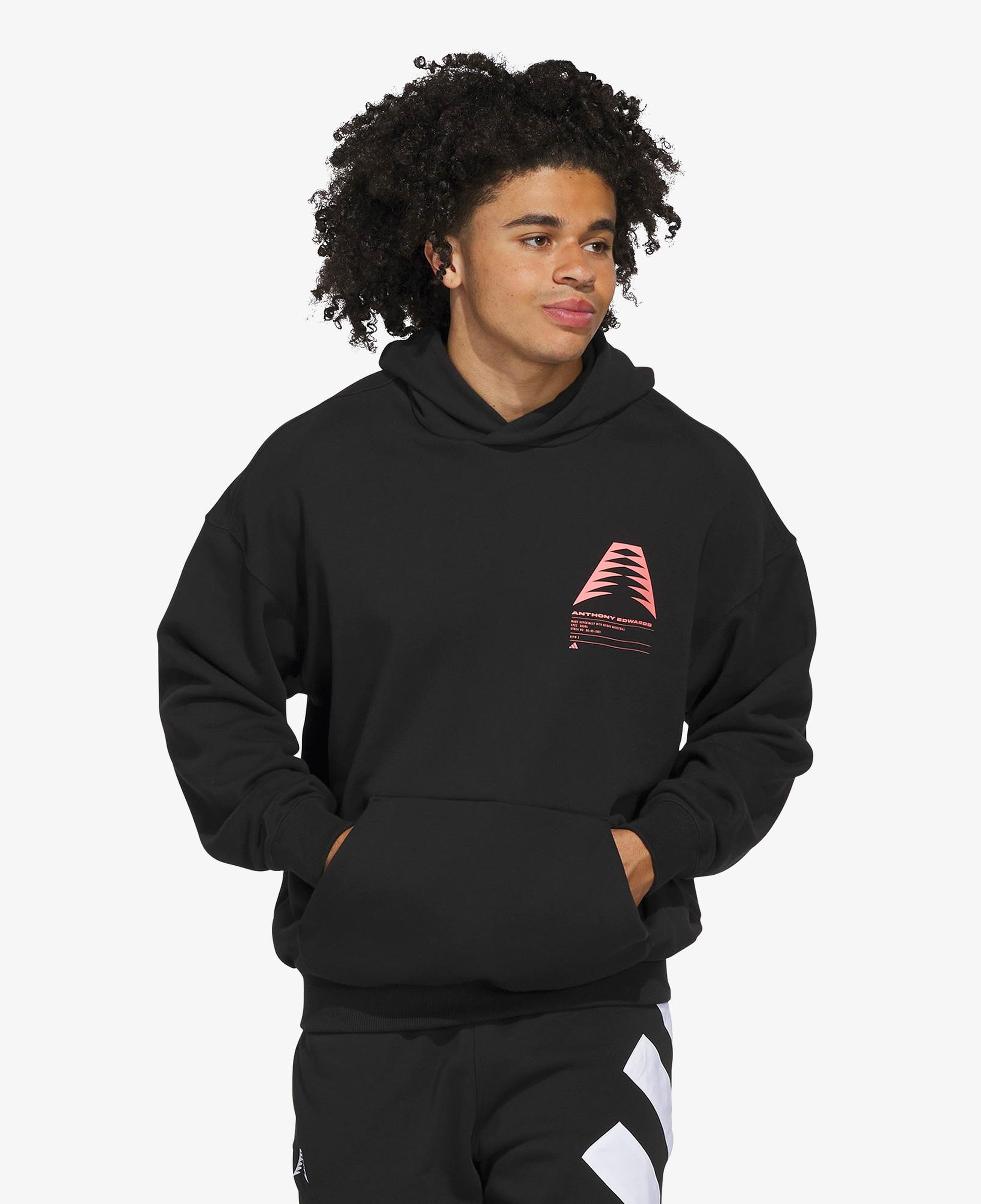 adidas Anthony Edwards Schematic Erkek Siyah Basketbol Sweatshirt