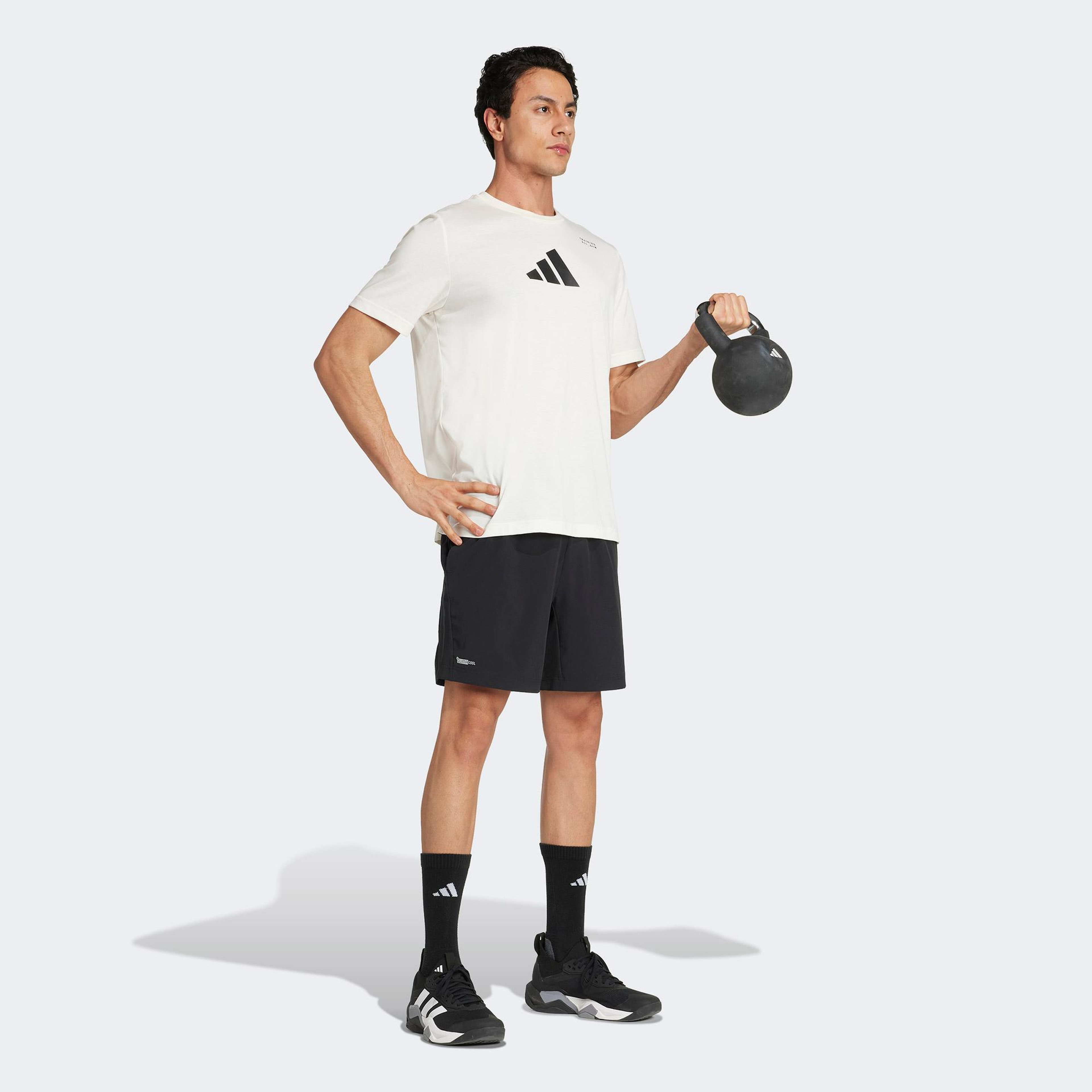 adidas Climacool Category Training Graphic Erkek Beyaz Antrenman T-Shirt