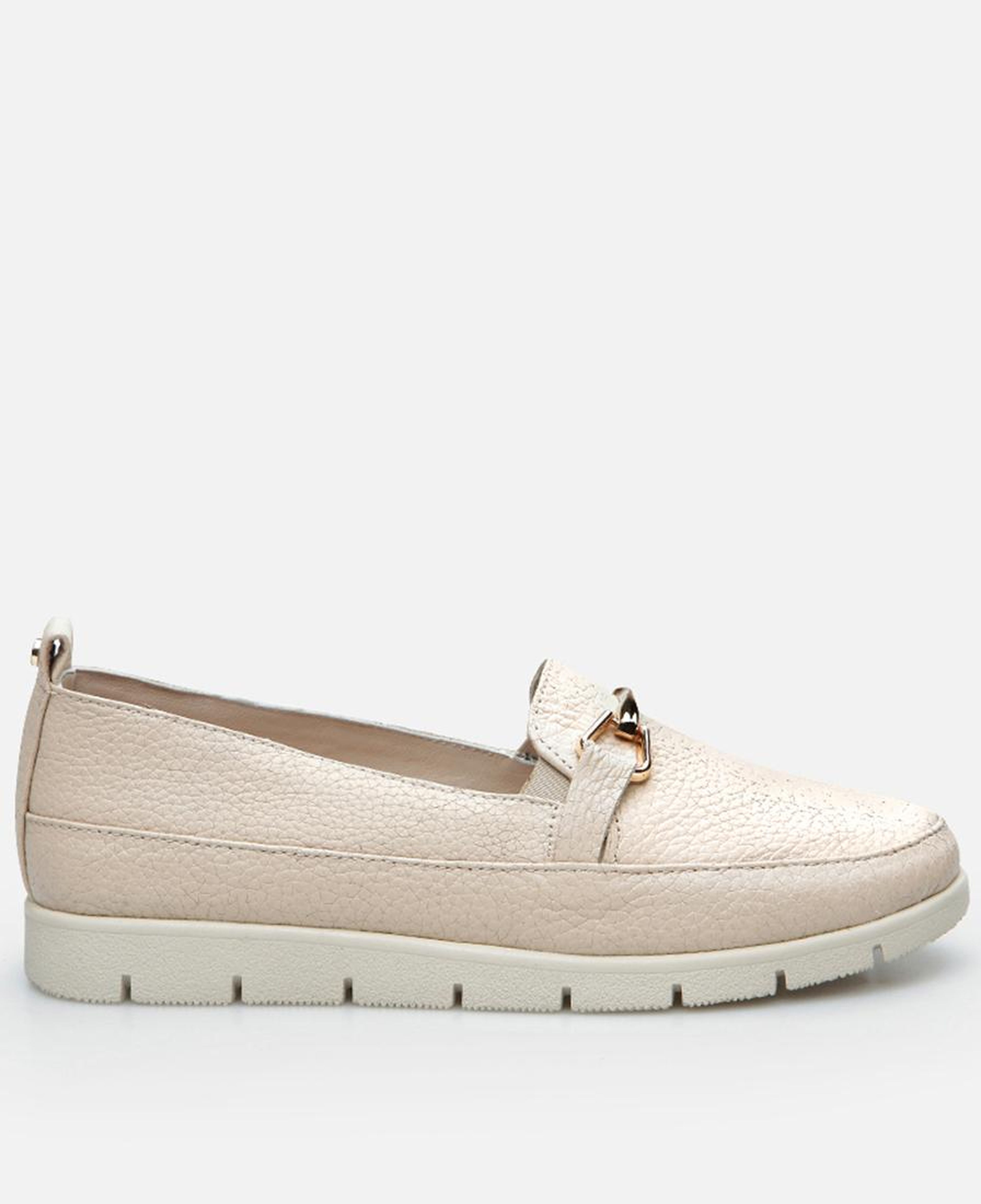 Kadın Deri Bej Loafer