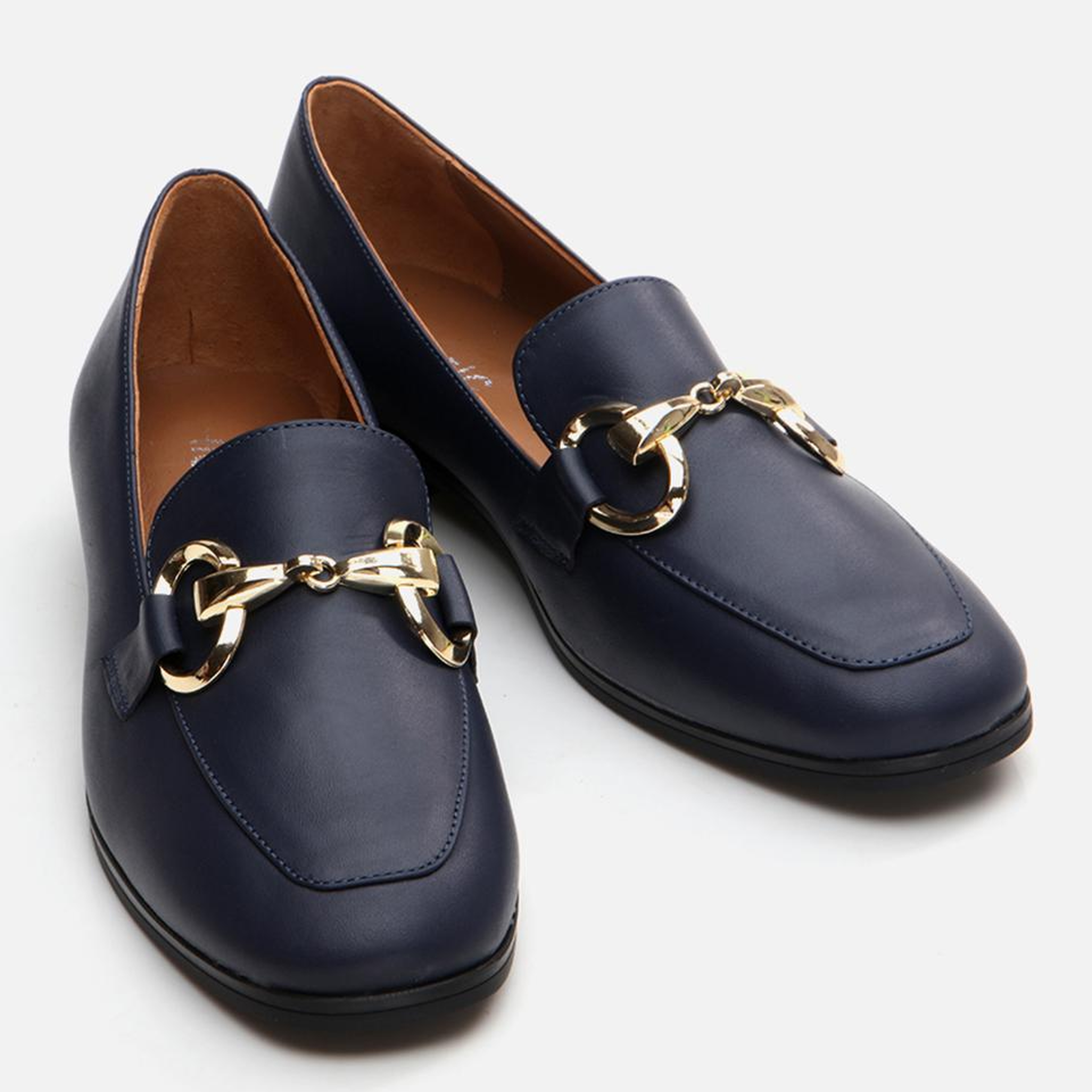 Kadın Deri Lacivert Loafer
