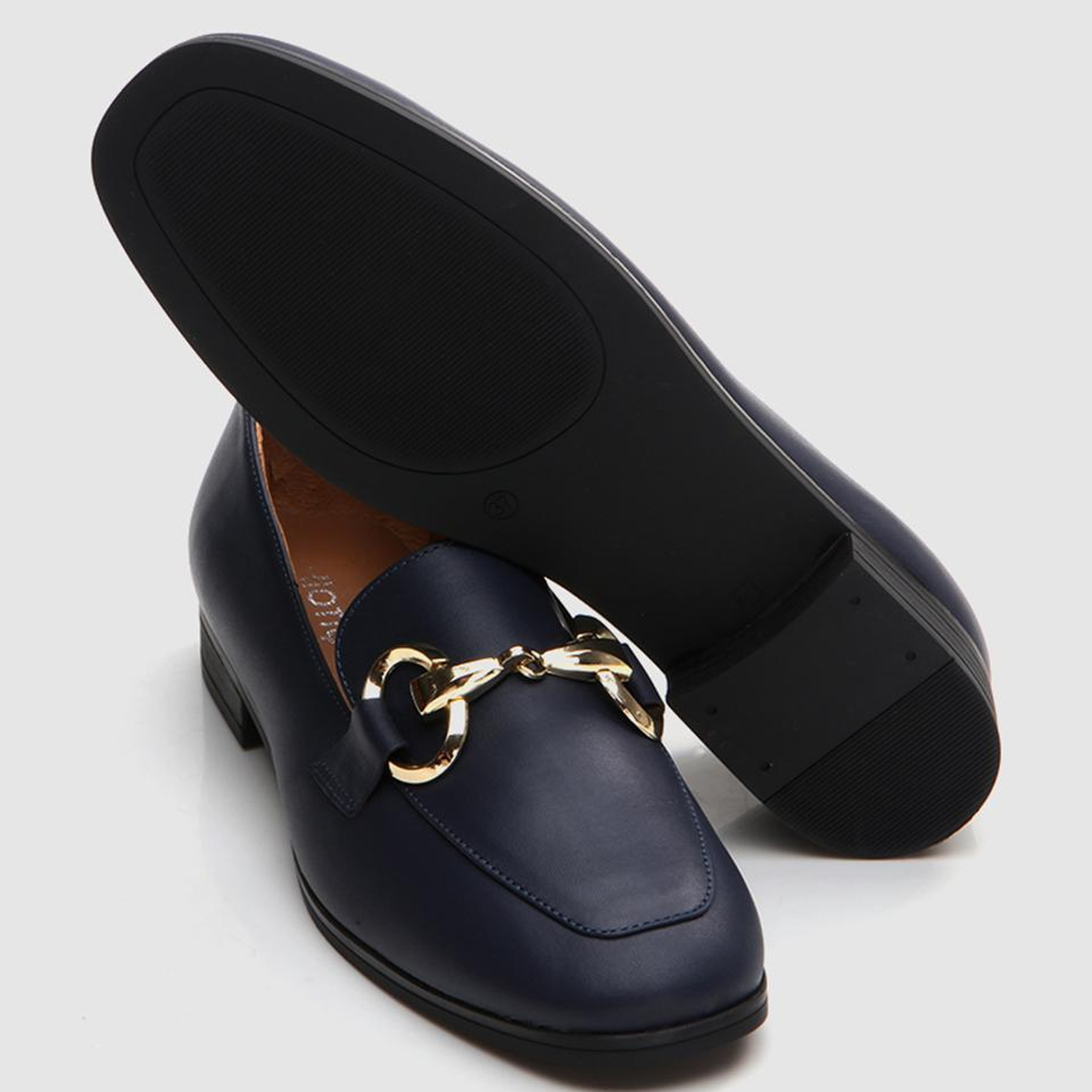 Kadın Deri Lacivert Loafer