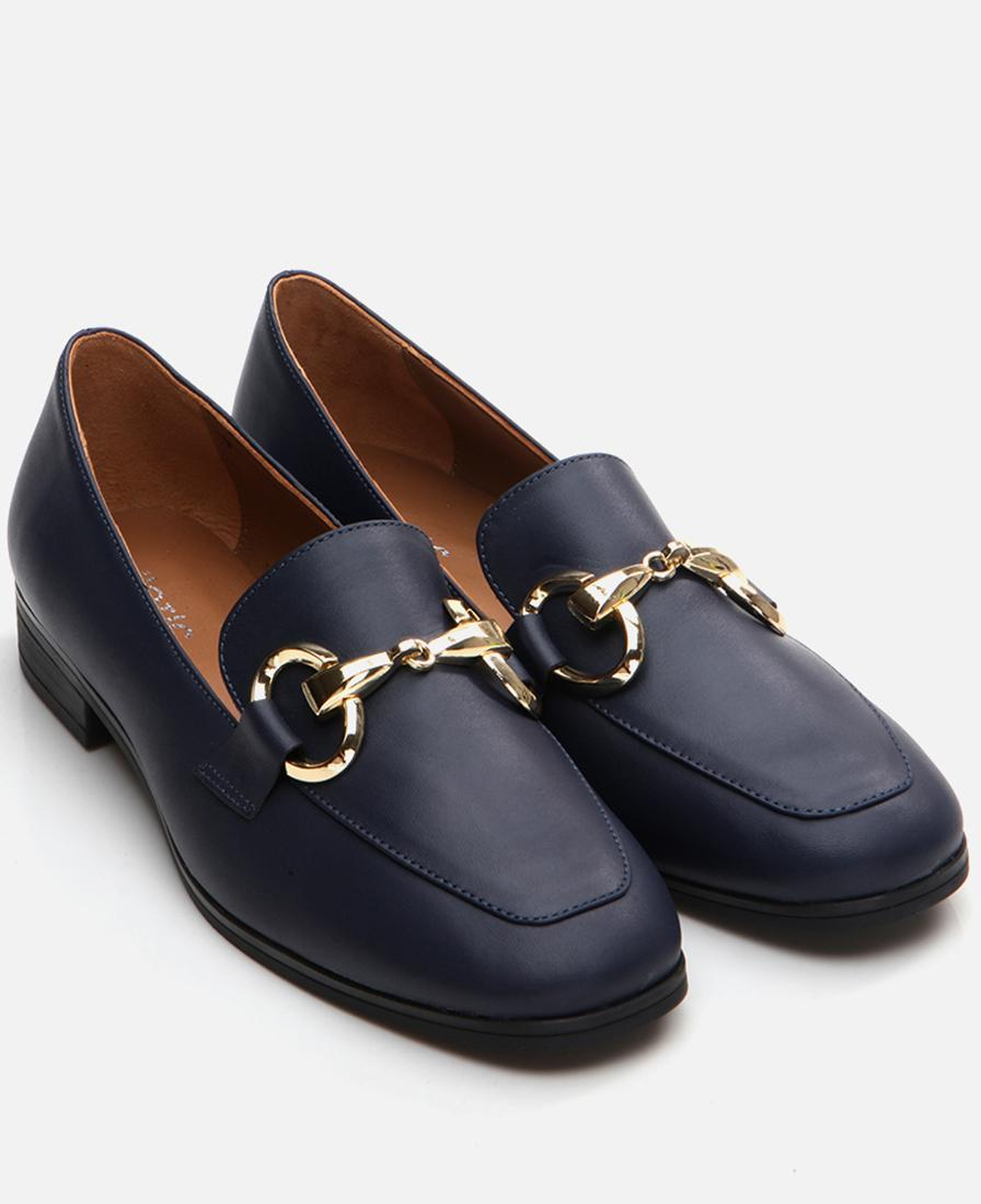 Kadın Deri Lacivert Loafer