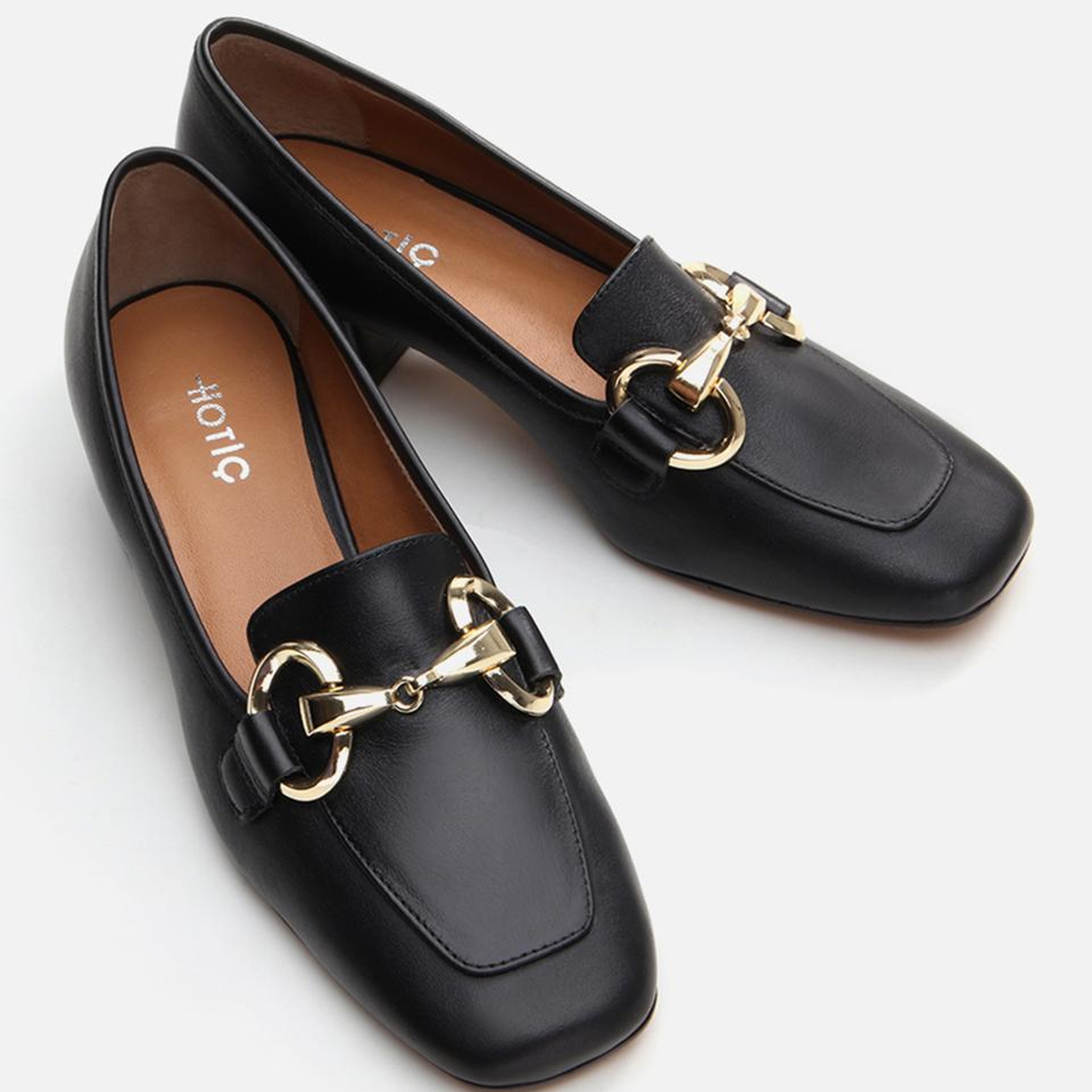Kadın Deri Siyah Tokalı Loafer