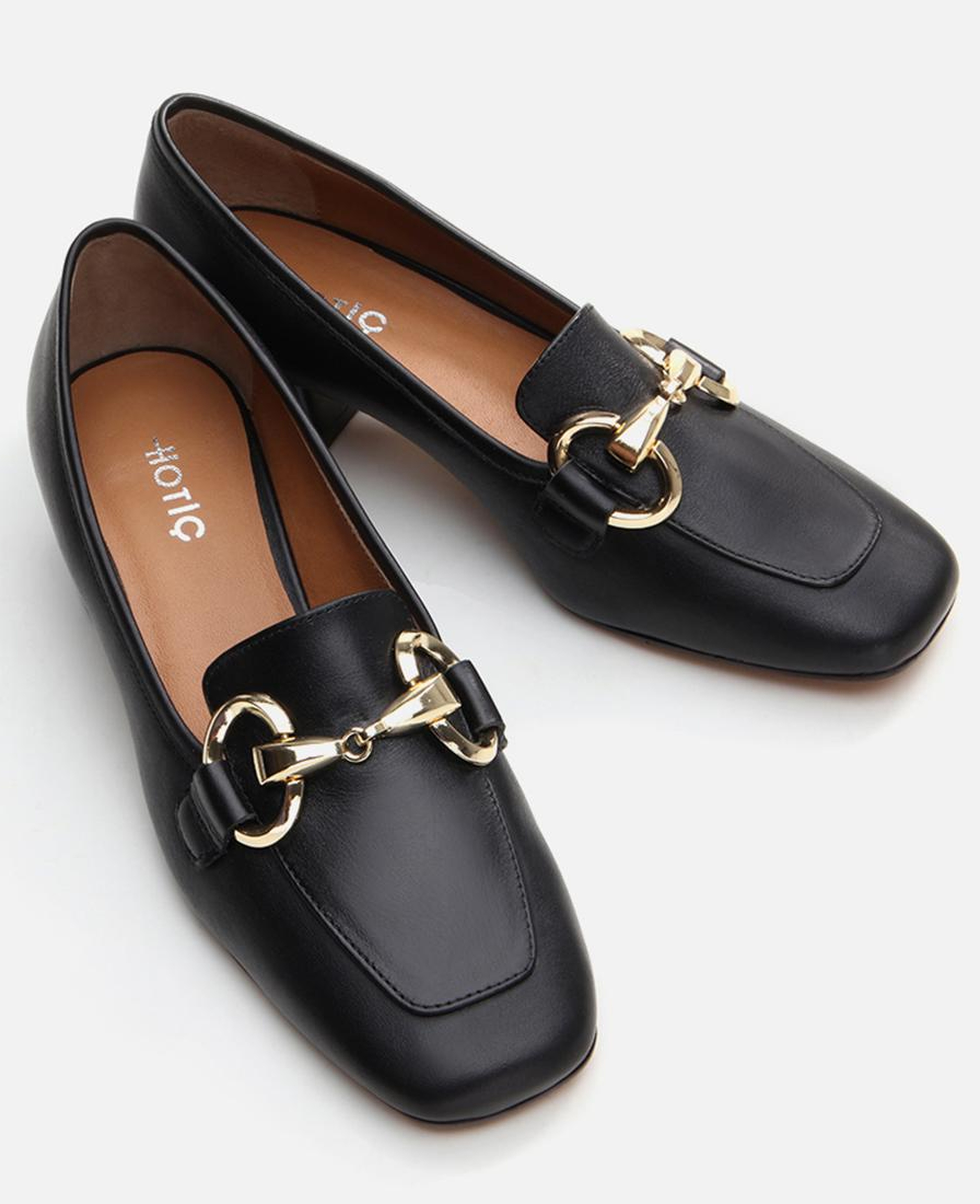 Kadın Deri Siyah Tokalı Loafer