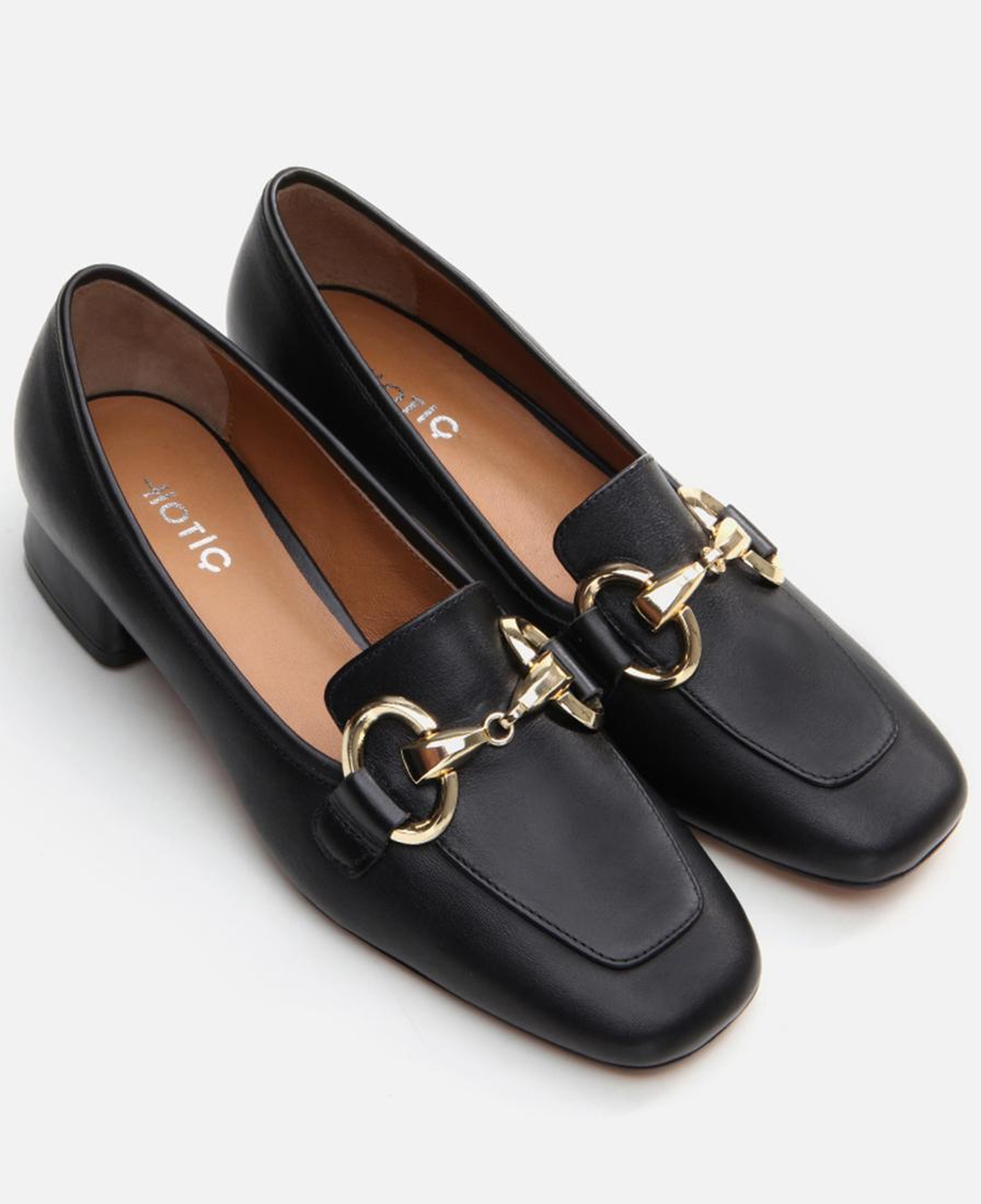 Kadın Deri Siyah Tokalı Loafer