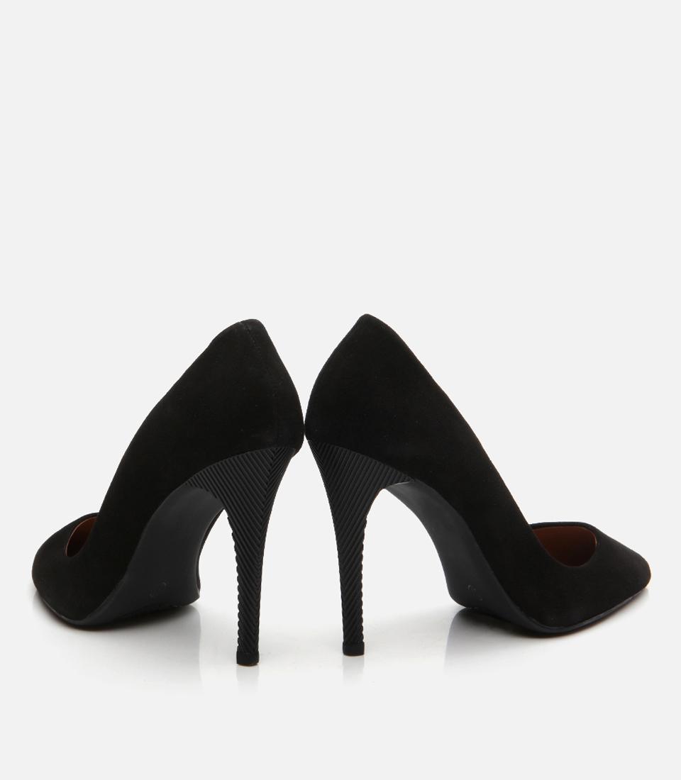 Kadın Deri Siyah Stiletto