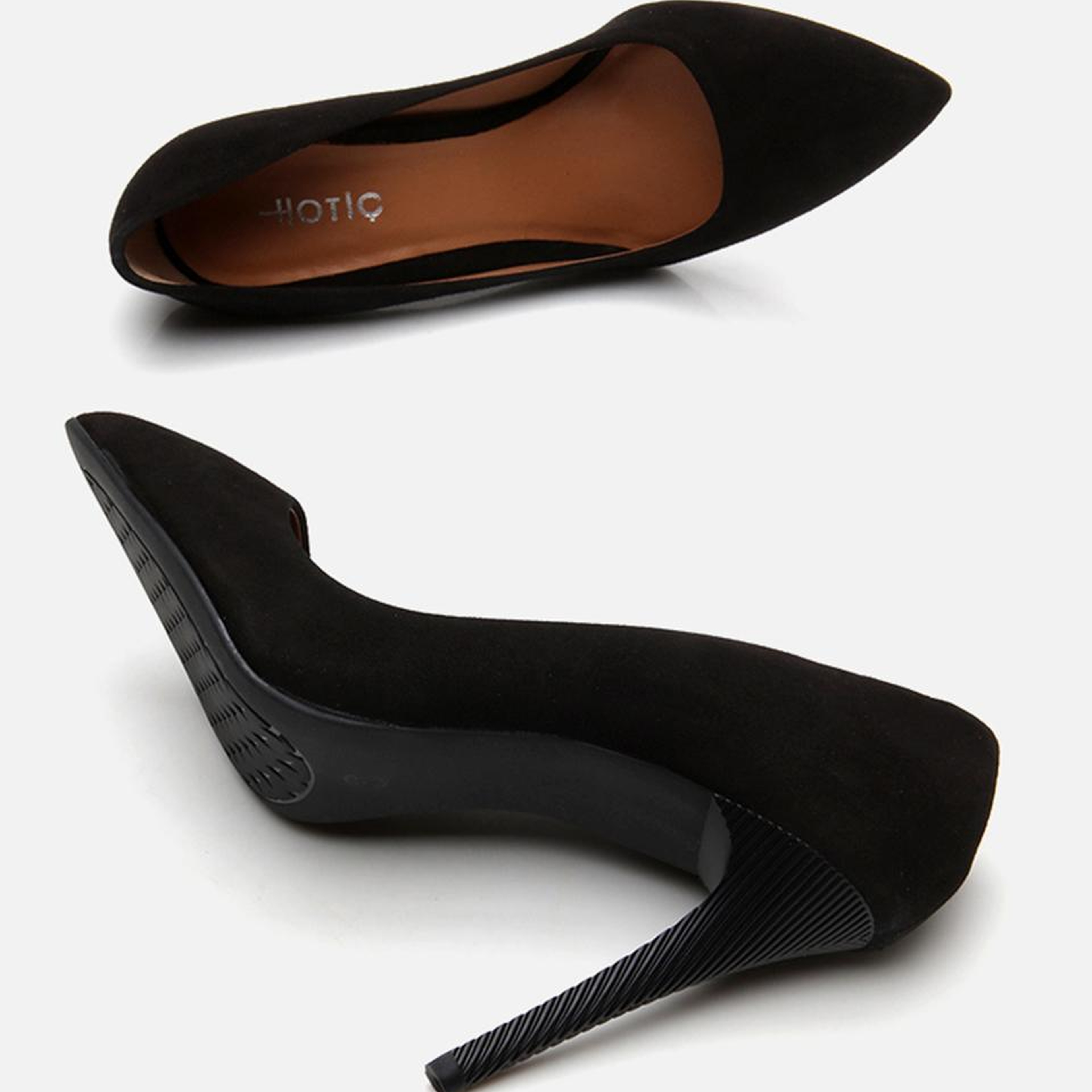 Kadın Deri Siyah Stiletto