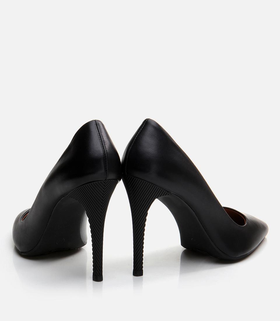 Kadın Deri Siyah Stiletto