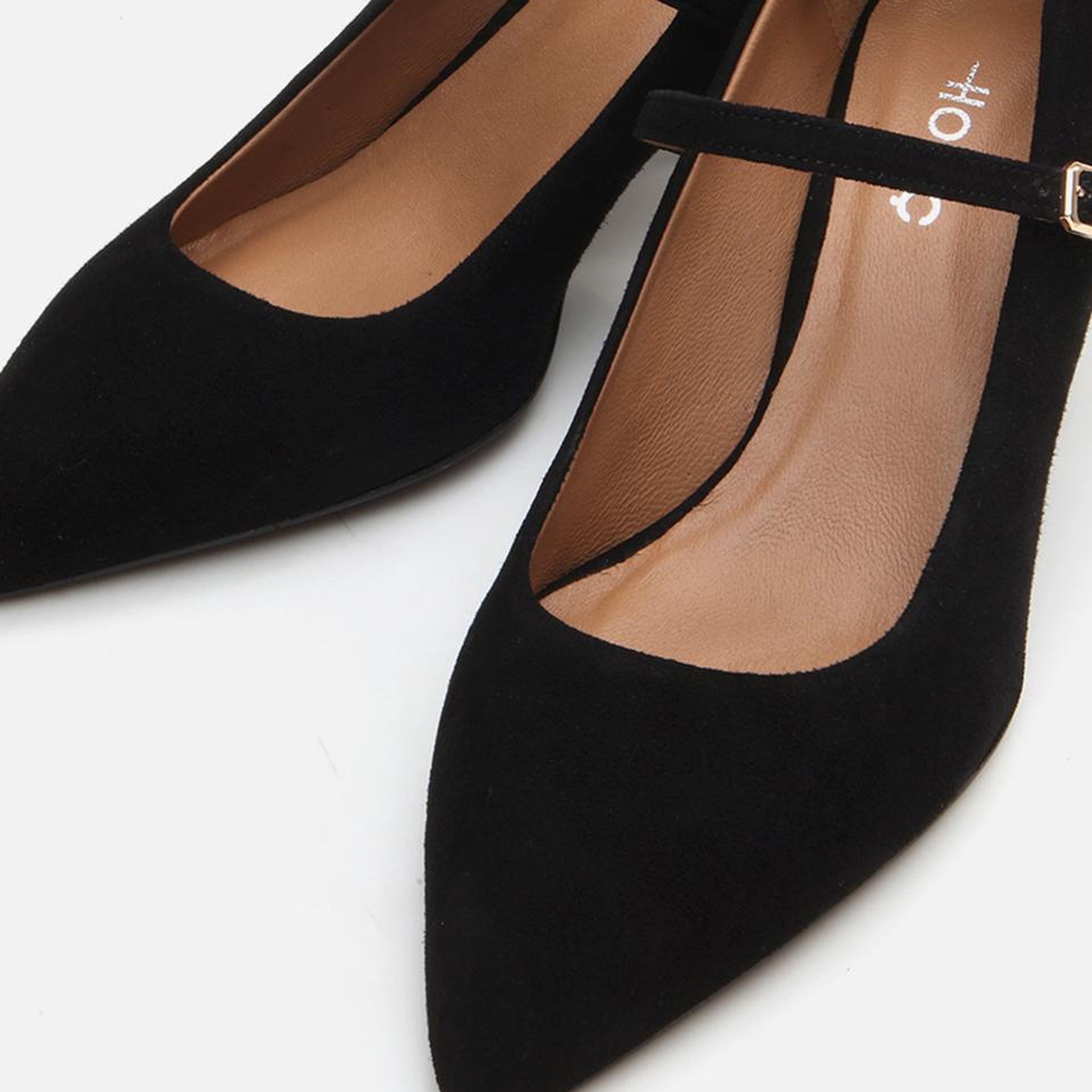 Kadın Deri Mary Jane Siyah Stiletto