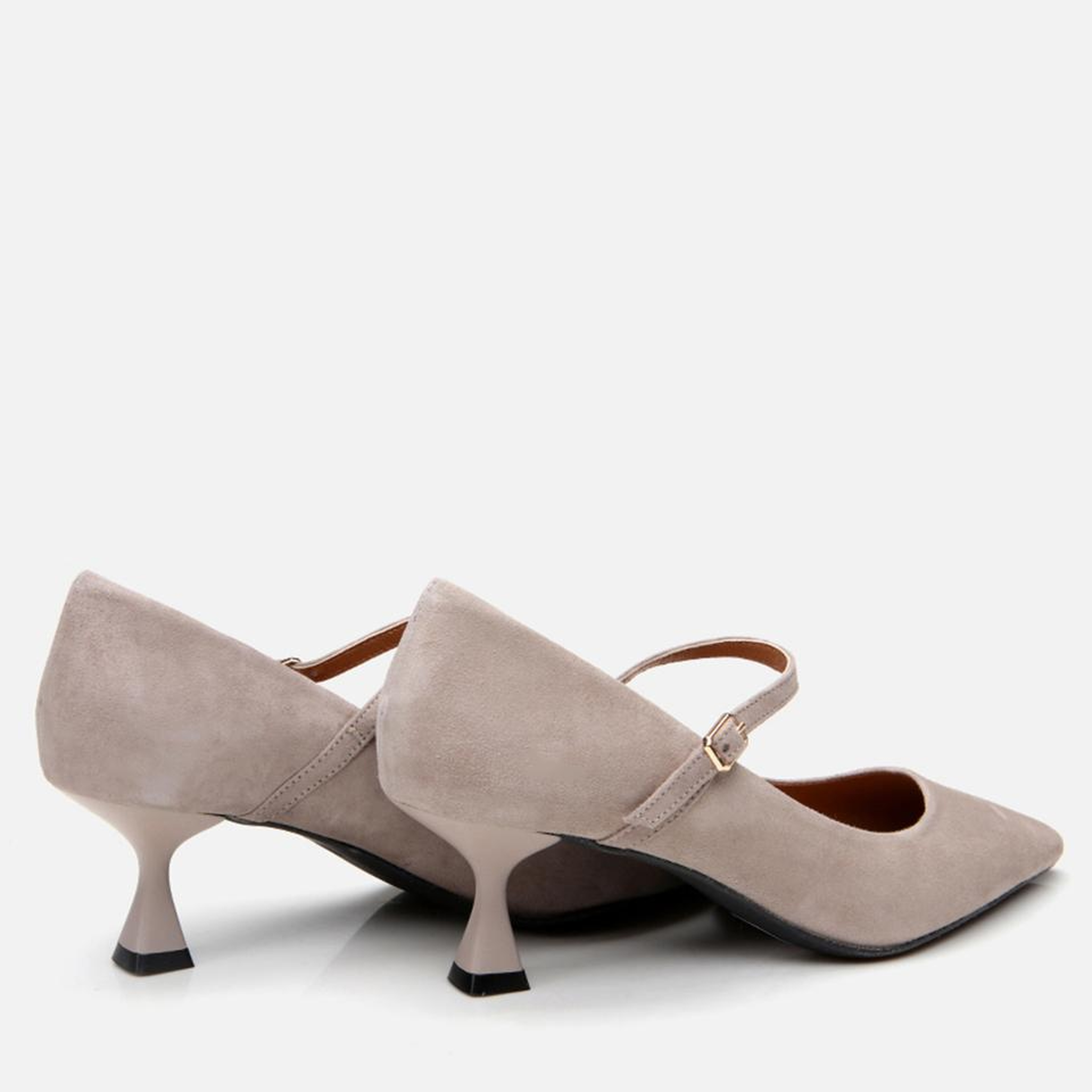 Kadın Deri Mary Jane Vizon Stiletto