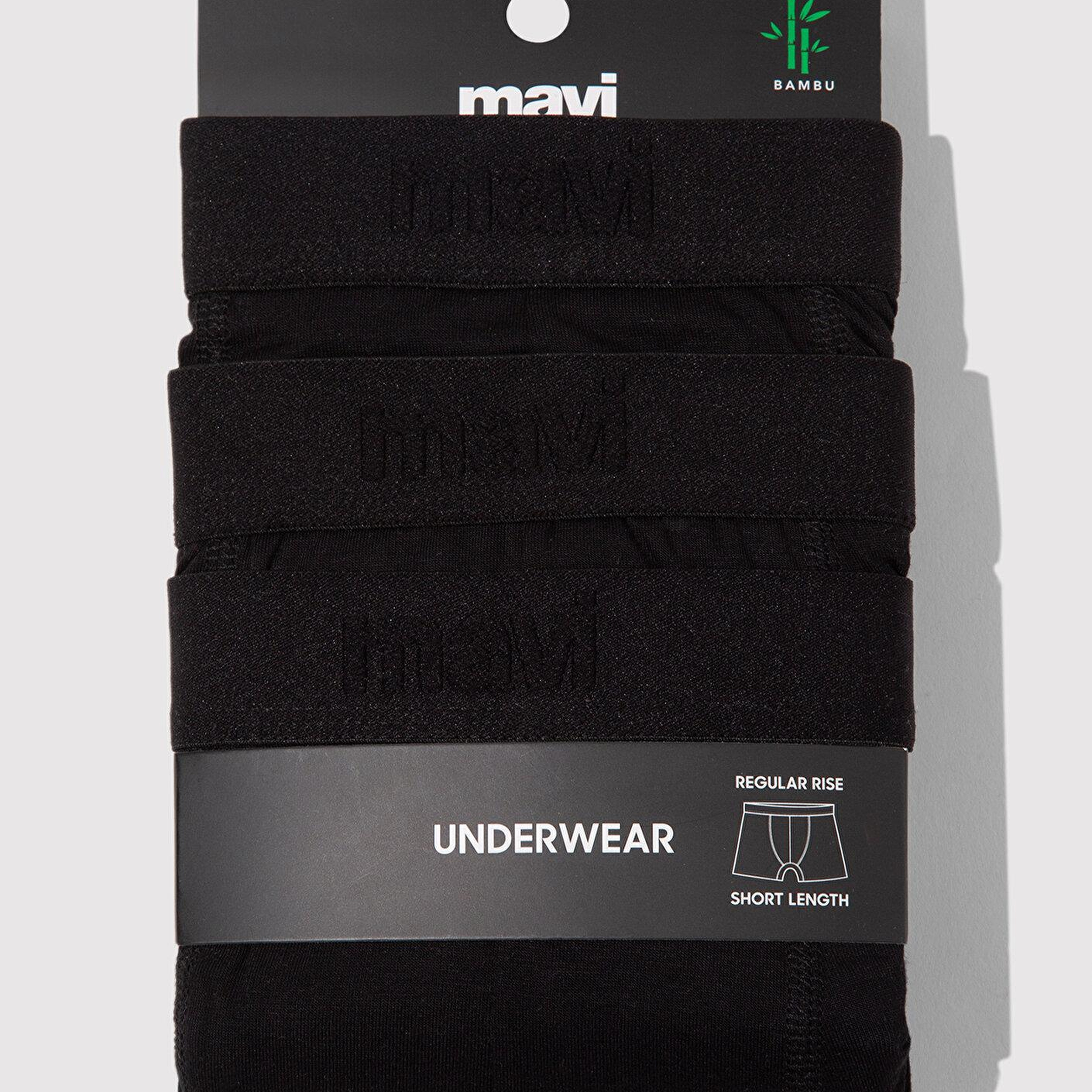 Mavi 3lü Siyah Basic Boxer 0912088-900
