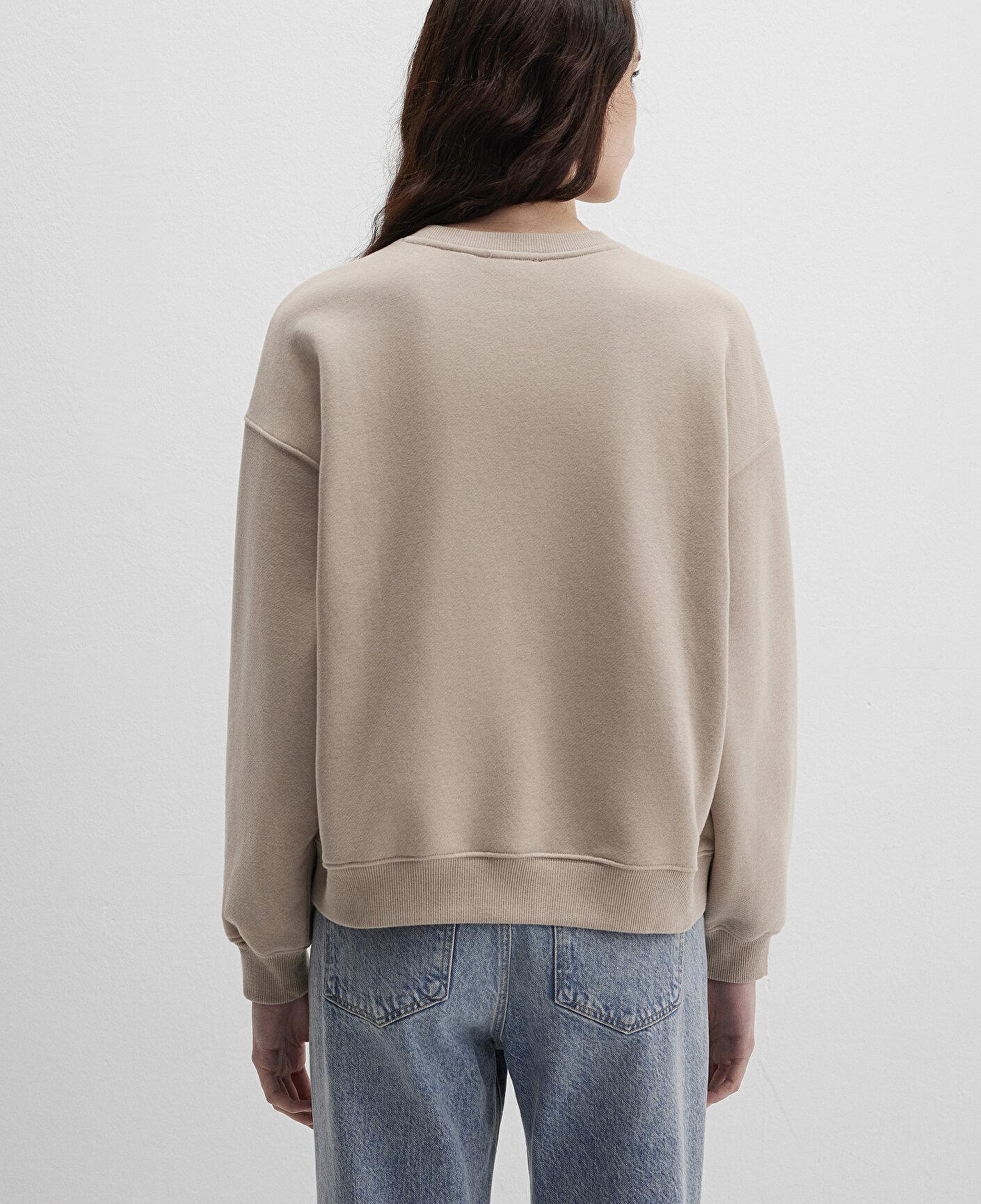 Mavi Mavi Logo Baskılı Bej Sweatshirt 1S10490-70344