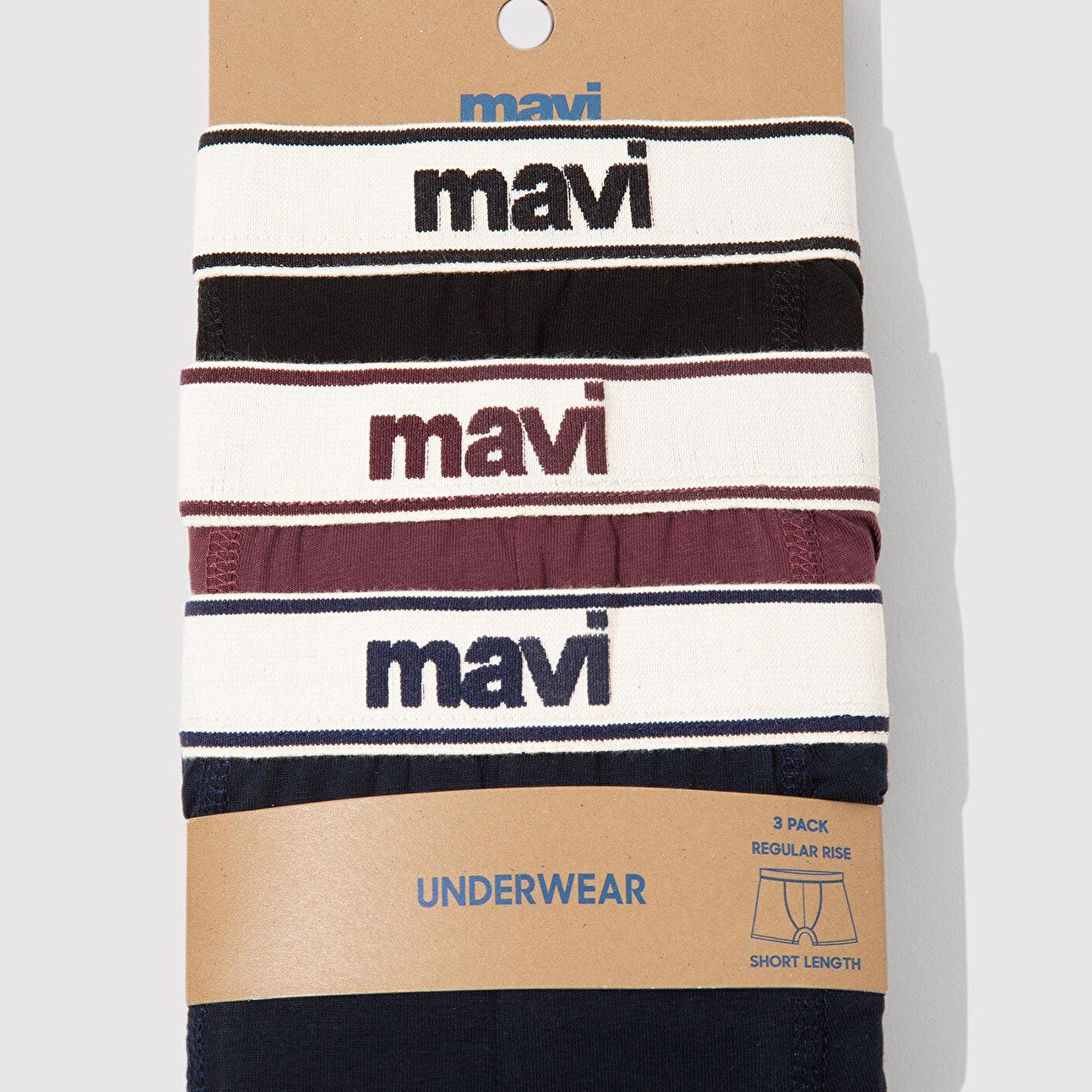 Mavi 3lü Basic Boxer 0912224-900