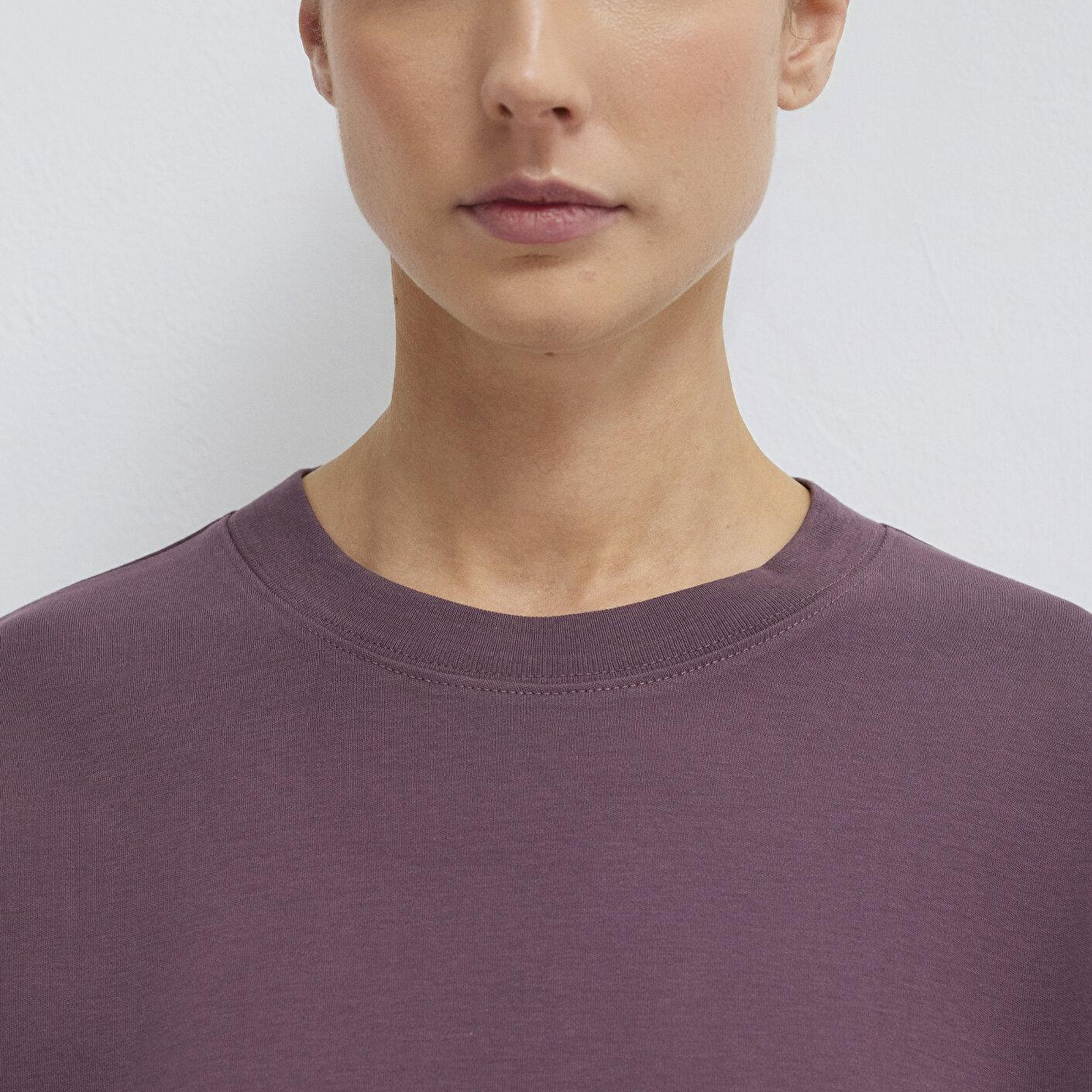 Mavi Mor Basic İnterlok Tişört Loose Fit / Bol Rahat Kesim 1613820-70260